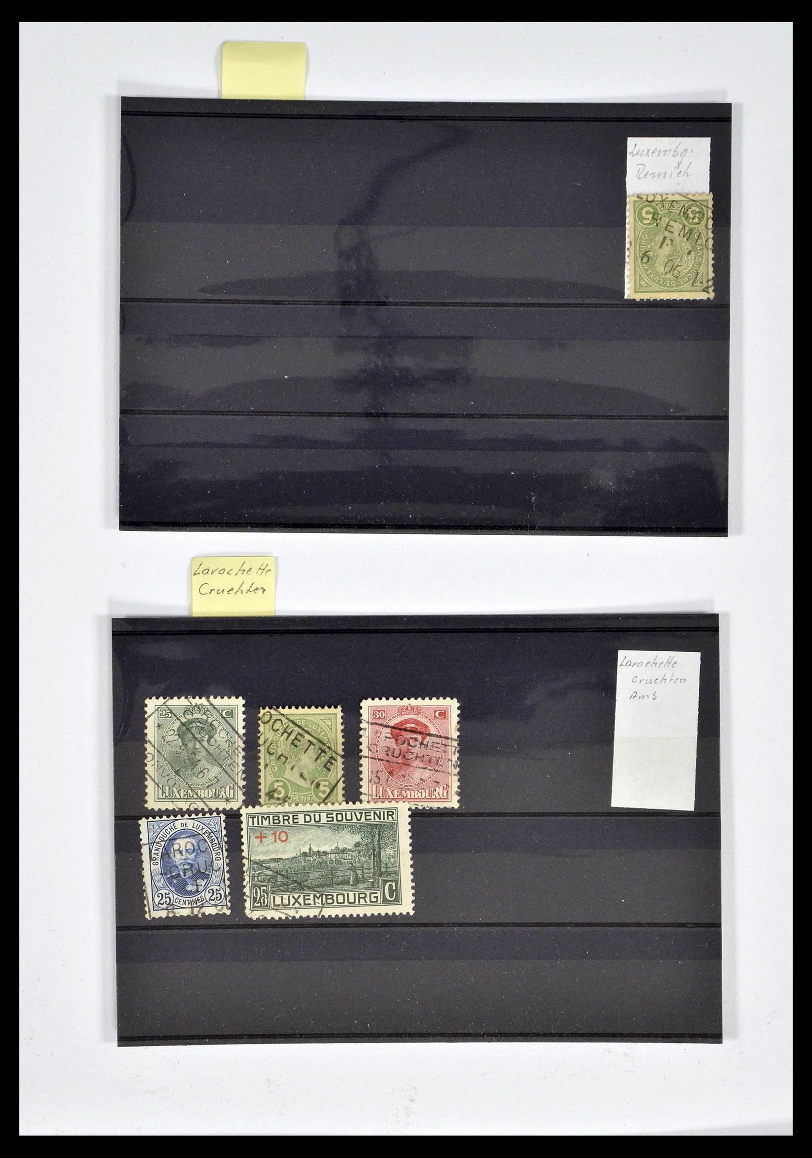 38876 0003 - Postzegelverzameling 38876 Luxemburg treinstempels 1890-1950.
