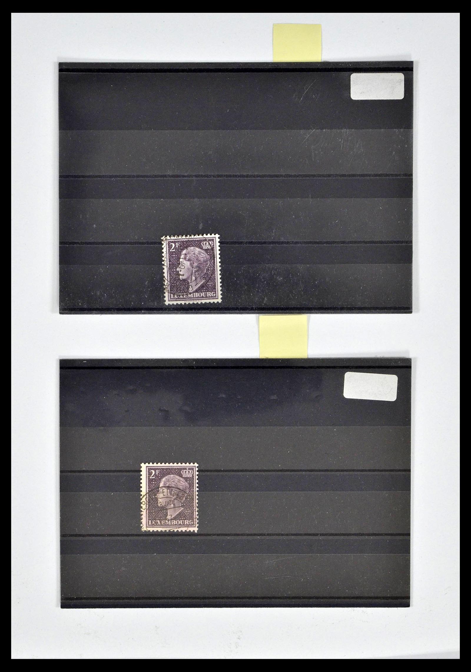 38876 0006 - Postzegelverzameling 38876 Luxemburg treinstempels 1890-1950.