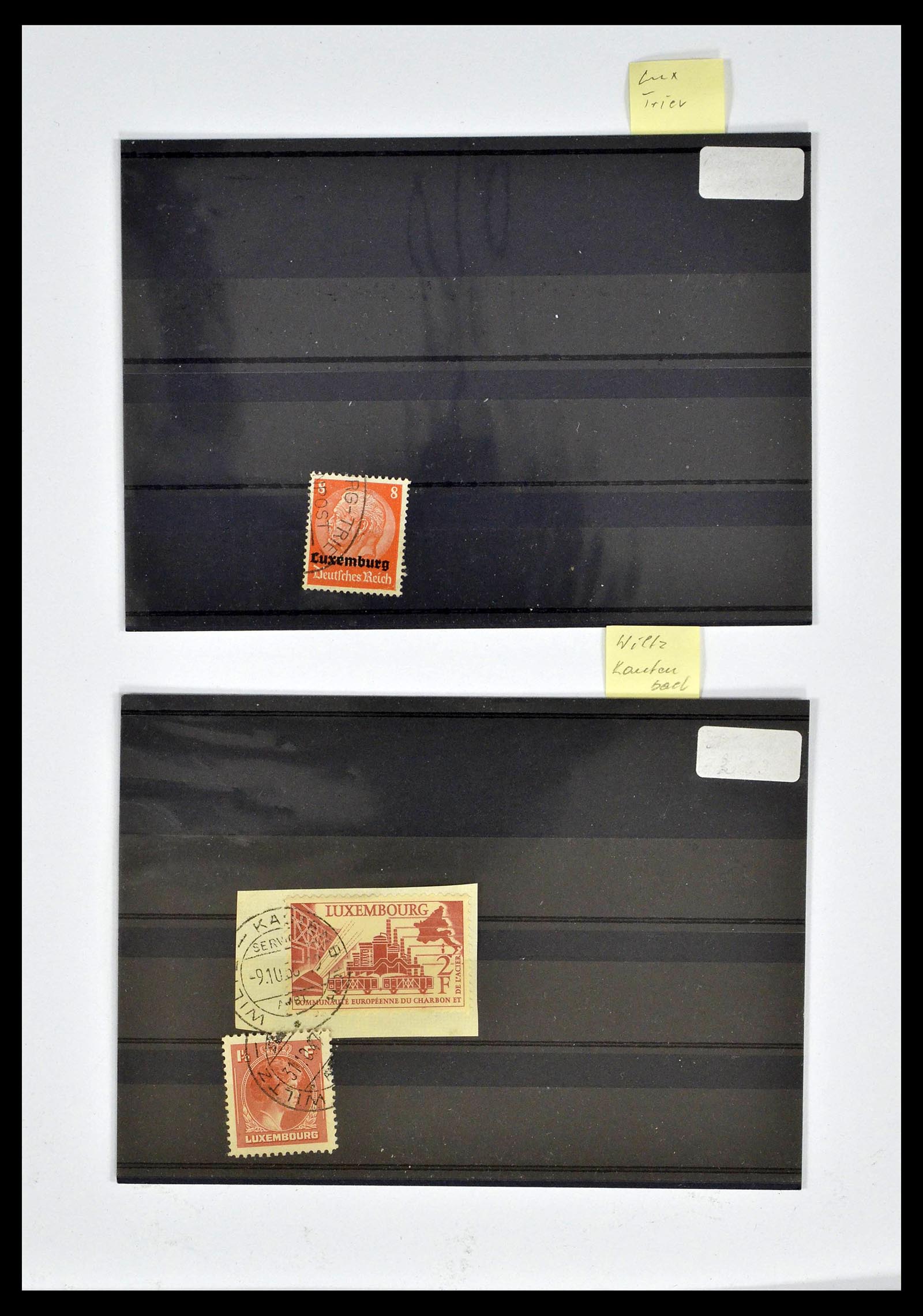 38876 0008 - Postzegelverzameling 38876 Luxemburg treinstempels 1890-1950.
