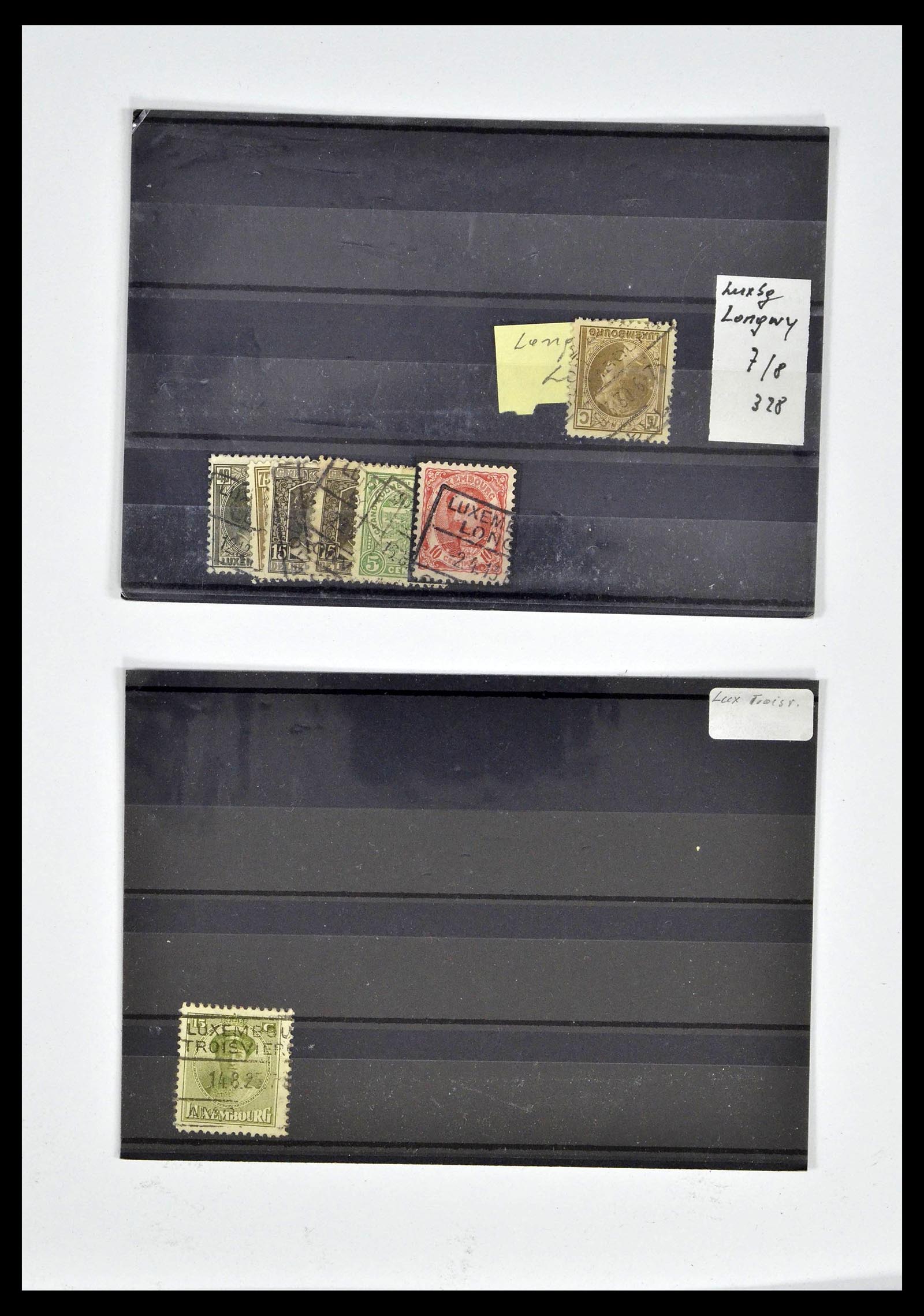 38876 0018 - Postzegelverzameling 38876 Luxemburg treinstempels 1890-1950.