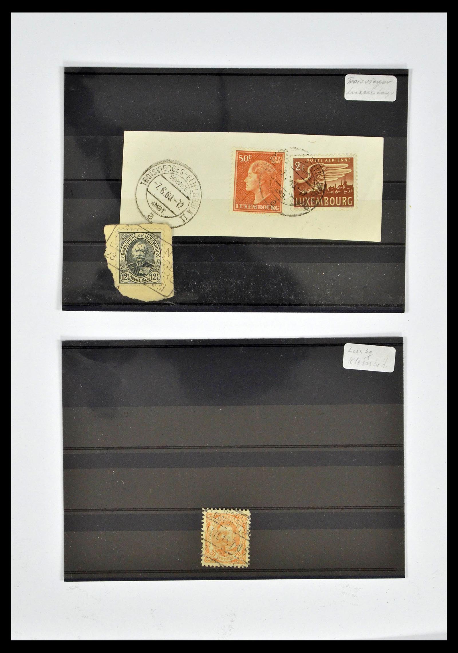 38876 0019 - Postzegelverzameling 38876 Luxemburg treinstempels 1890-1950.