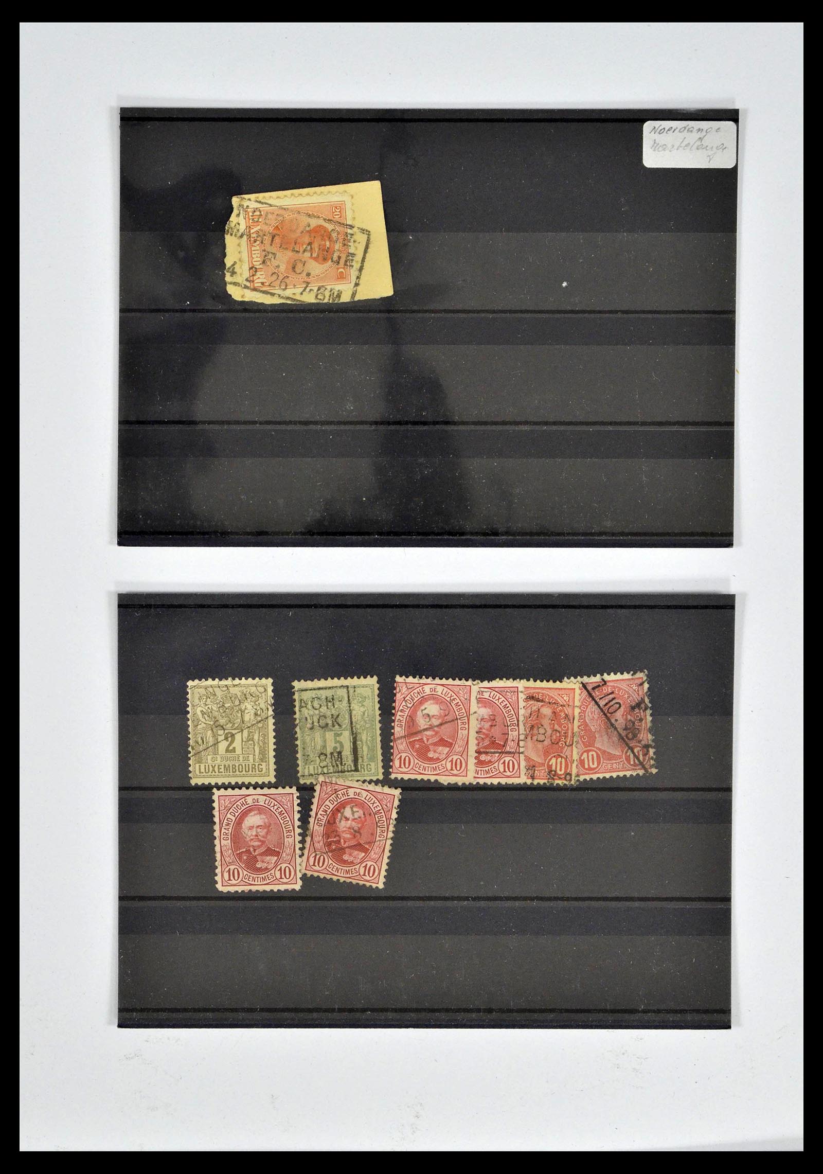 38876 0020 - Postzegelverzameling 38876 Luxemburg treinstempels 1890-1950.