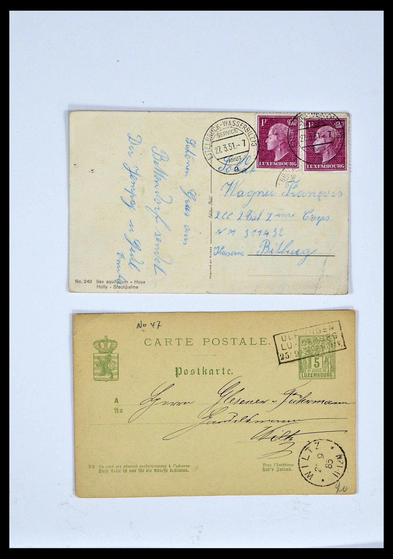 38876 0031 - Stamp collection 38876 Luxembourg train cancels 1890-1950.