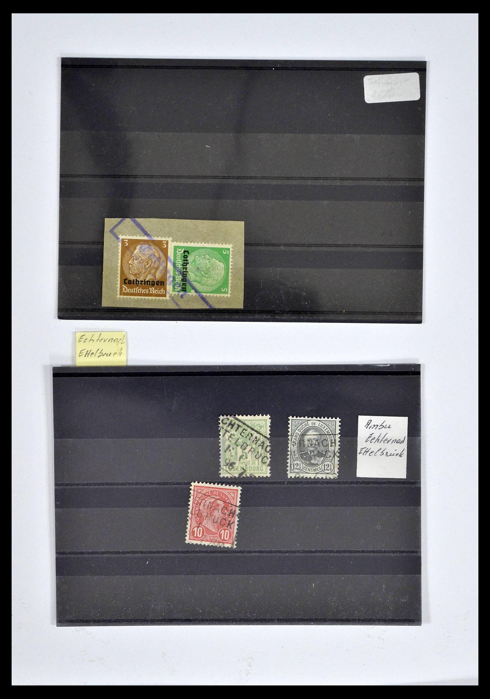 38876 0041 - Postzegelverzameling 38876 Luxemburg treinstempels 1890-1950.