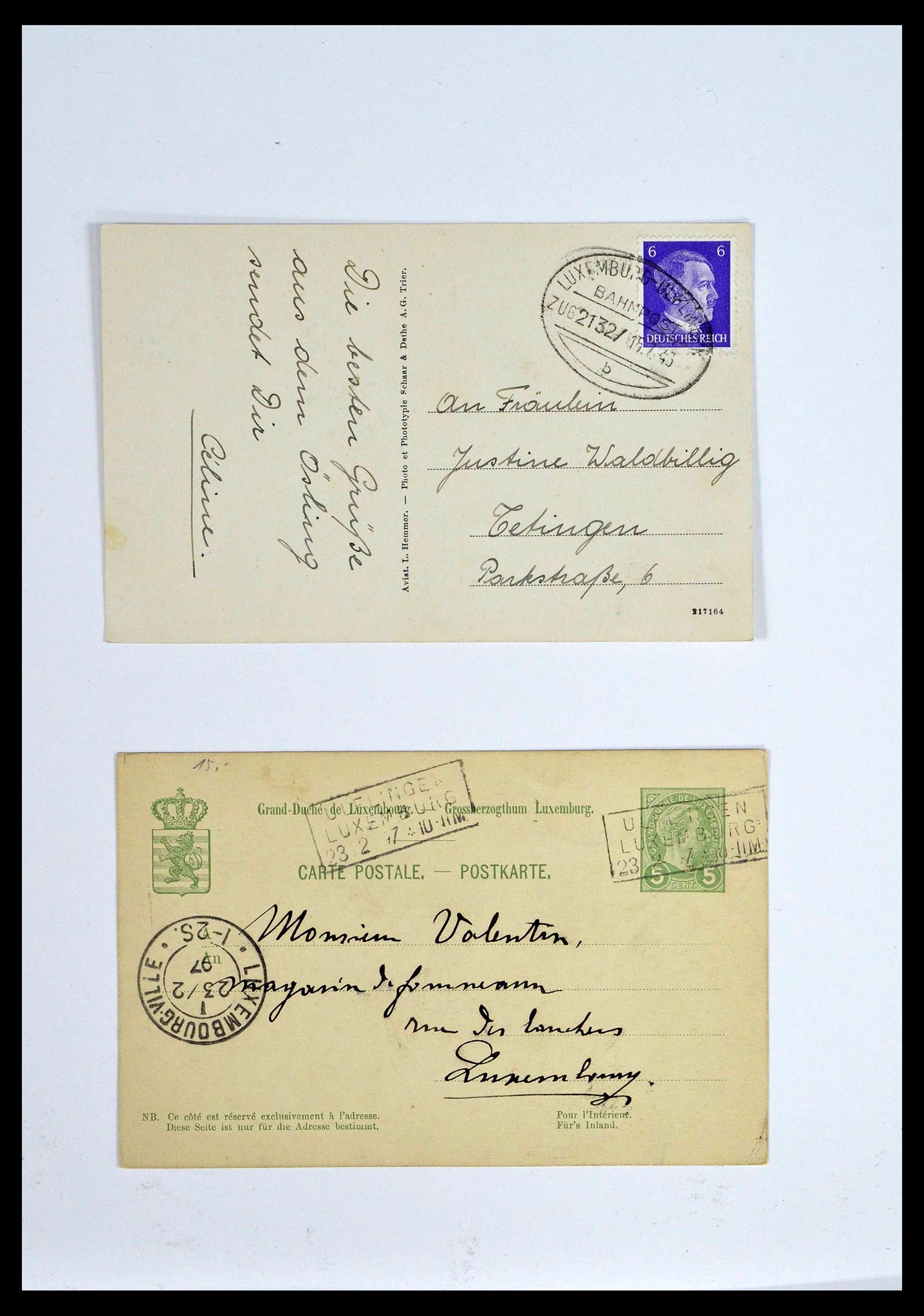 38876 0048 - Stamp collection 38876 Luxembourg train cancels 1890-1950.