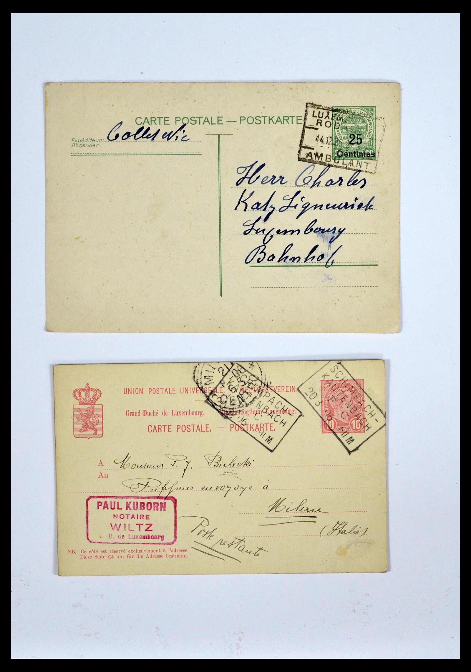 38876 0050 - Postzegelverzameling 38876 Luxemburg treinstempels 1890-1950.