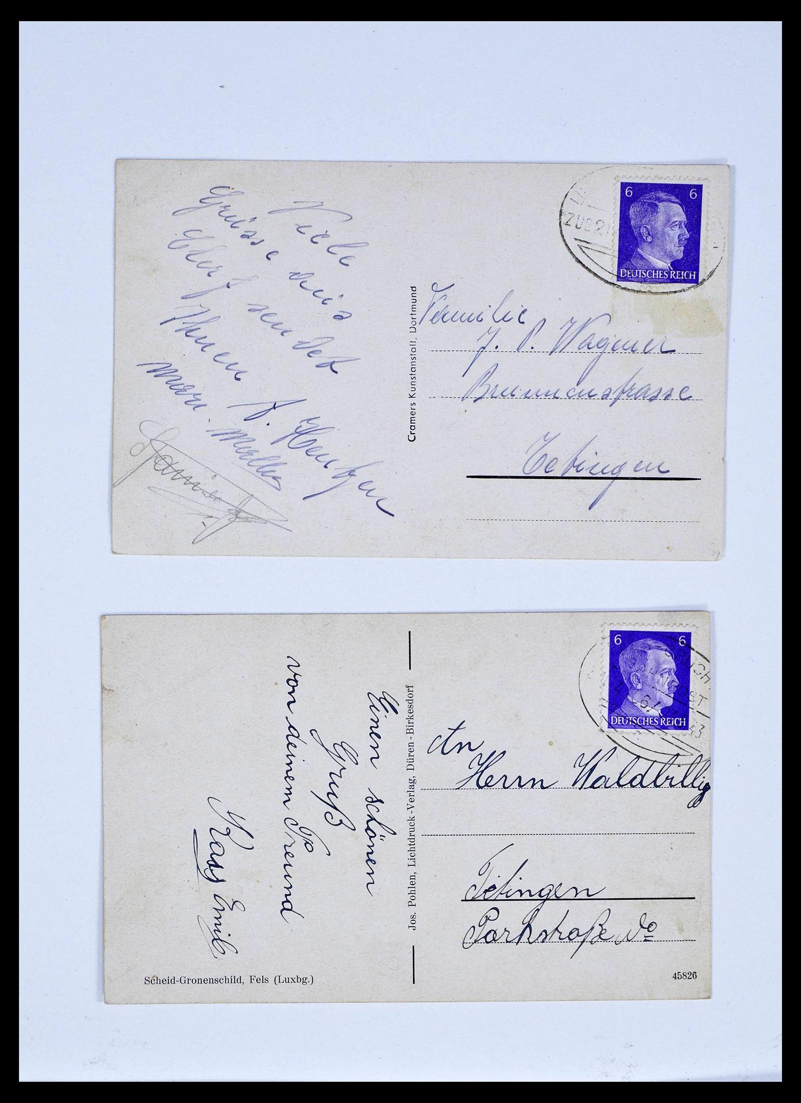 38876 0057 - Postzegelverzameling 38876 Luxemburg treinstempels 1890-1950.