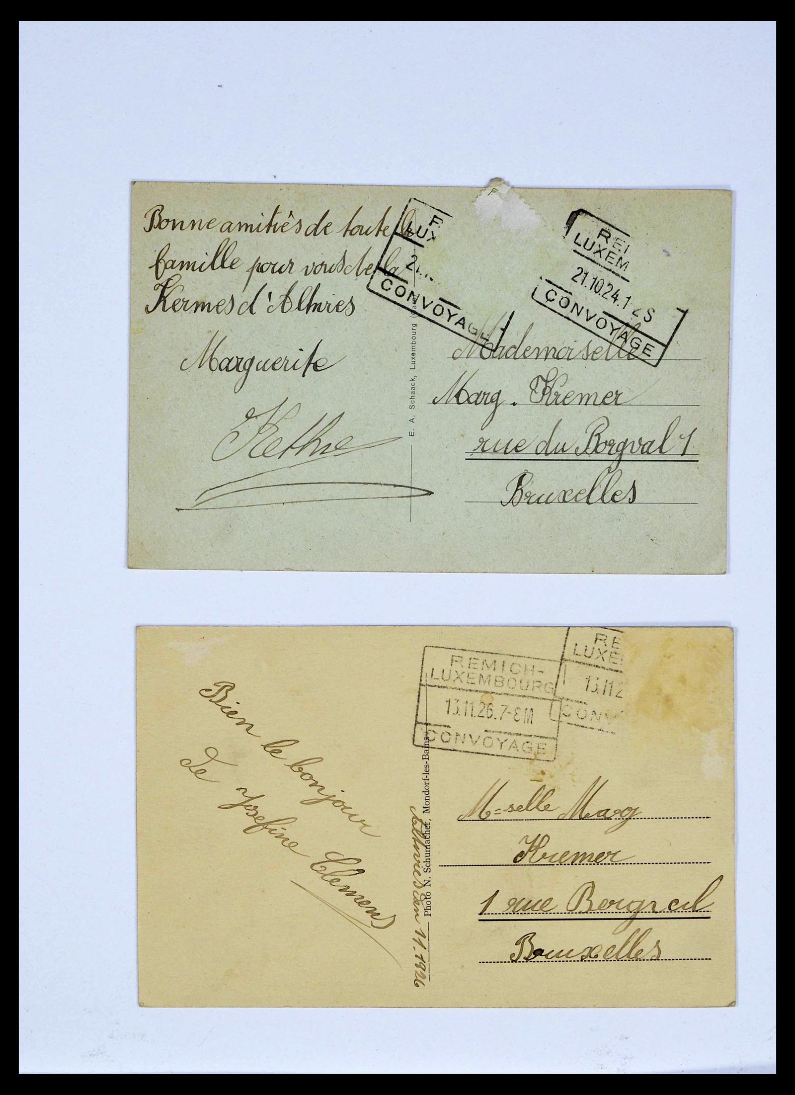 38876 0062 - Stamp collection 38876 Luxembourg train cancels 1890-1950.