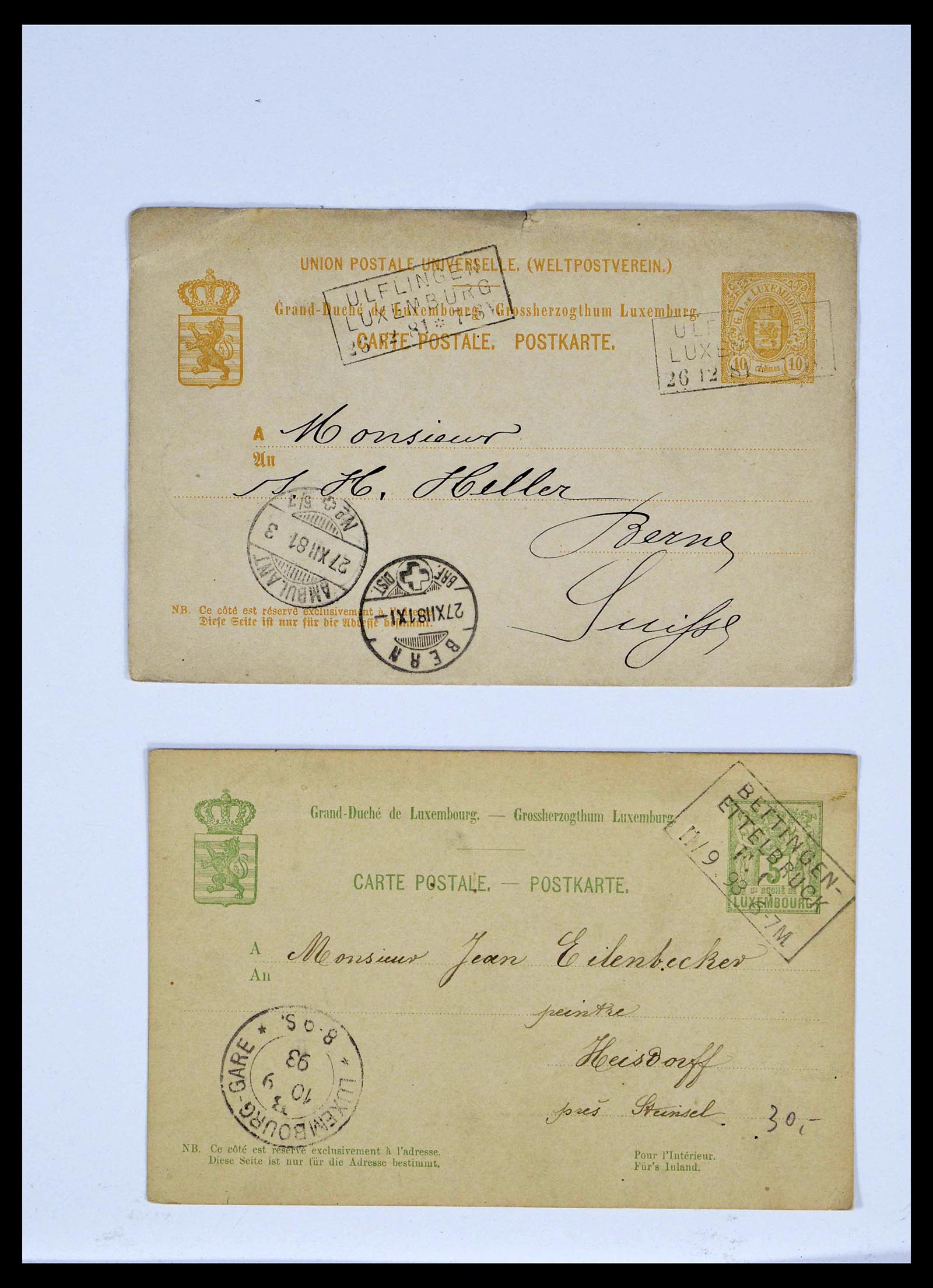38876 0064 - Stamp collection 38876 Luxembourg train cancels 1890-1950.
