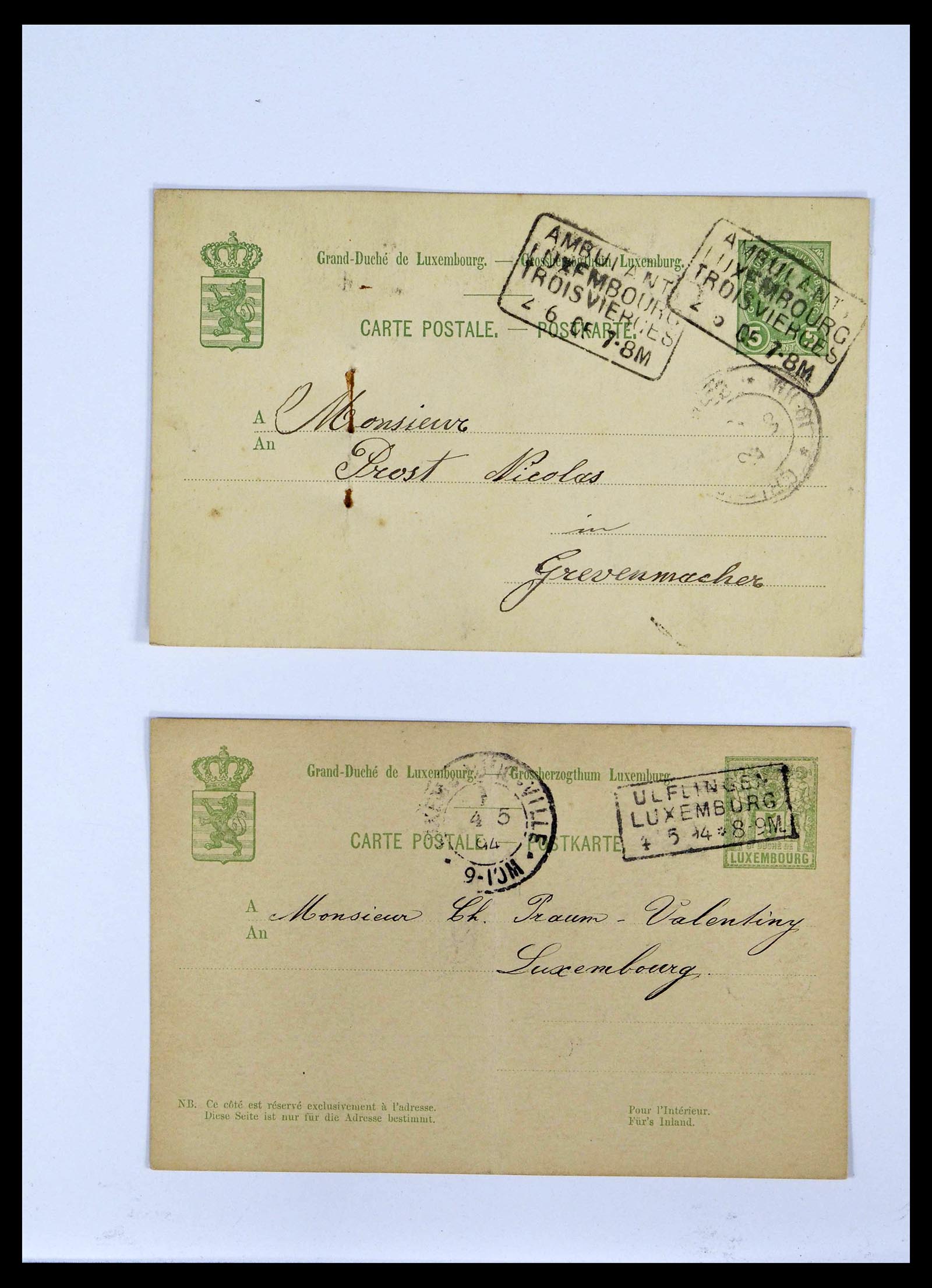 38876 0065 - Stamp collection 38876 Luxembourg train cancels 1890-1950.