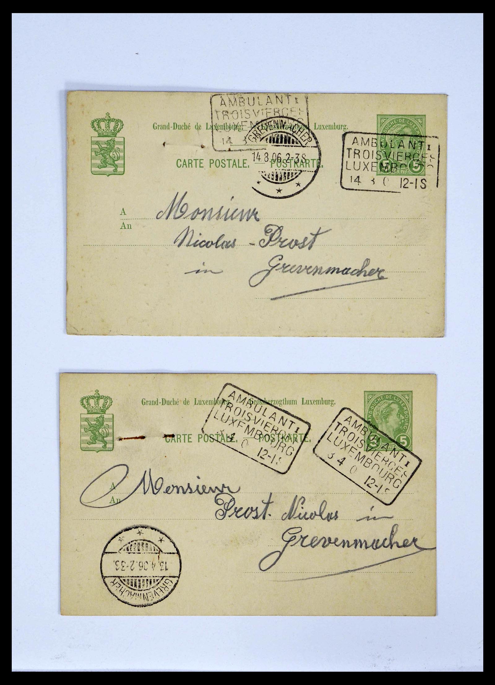 38876 0066 - Stamp collection 38876 Luxembourg train cancels 1890-1950.