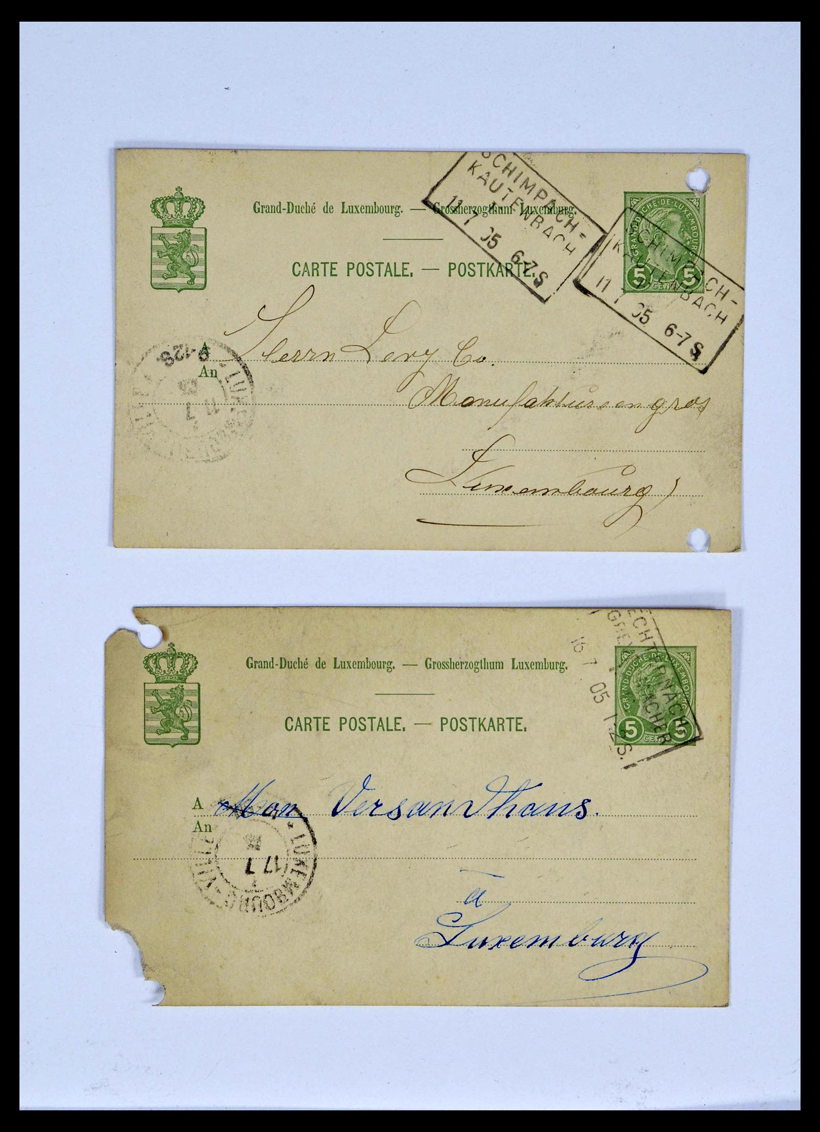 38876 0075 - Stamp collection 38876 Luxembourg train cancels 1890-1950.