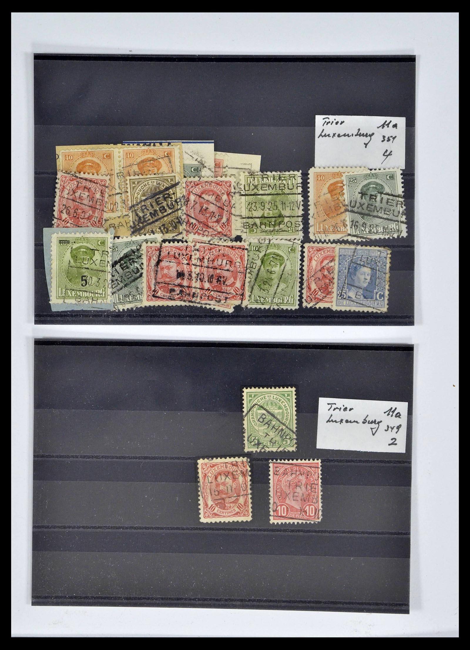 38876 0103 - Postzegelverzameling 38876 Luxemburg treinstempels 1890-1950.