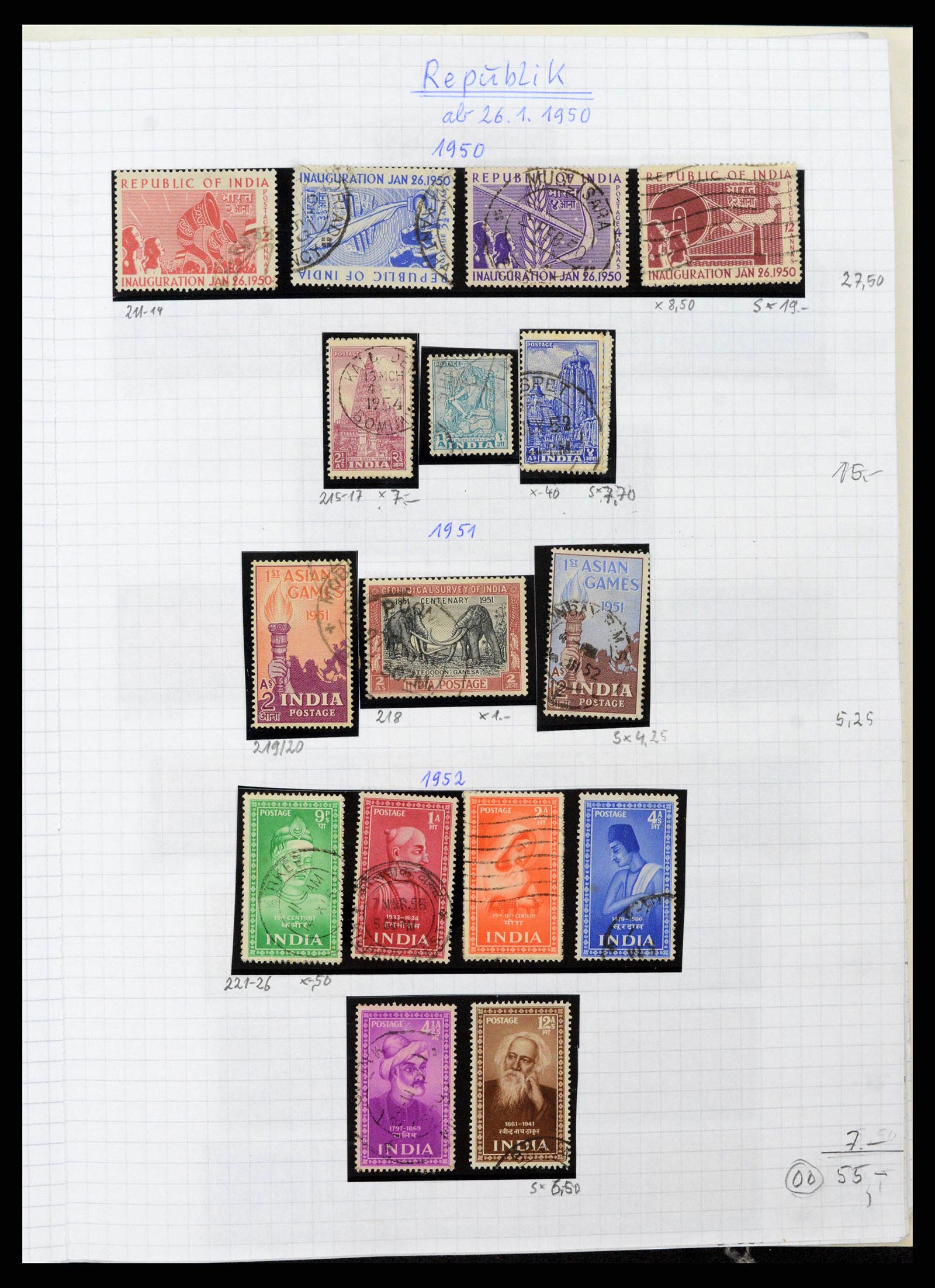 38879 0012 - Stamp collection 38879 India and Pakistan 1854-1975.