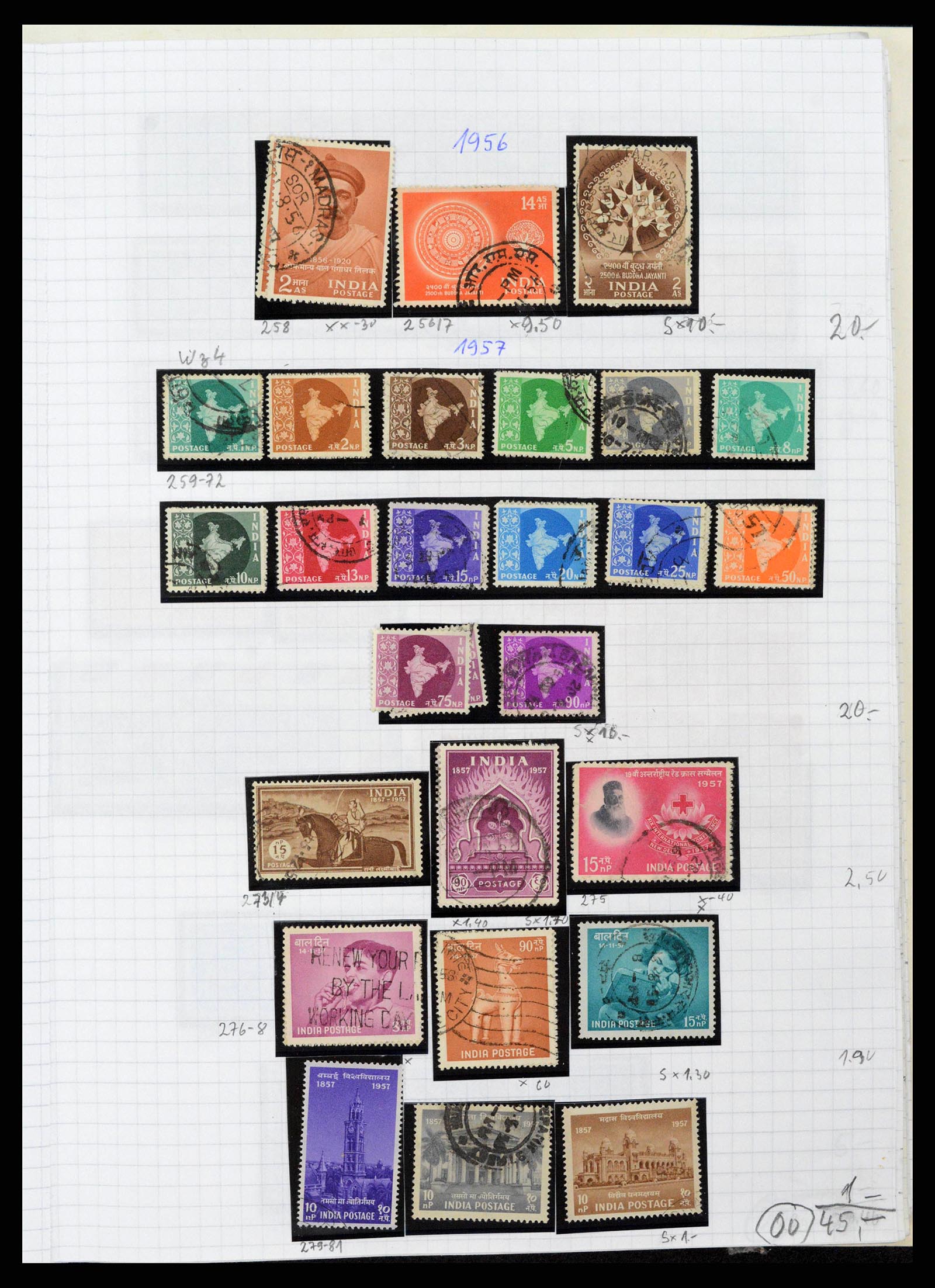 38879 0014 - Stamp collection 38879 India and Pakistan 1854-1975.