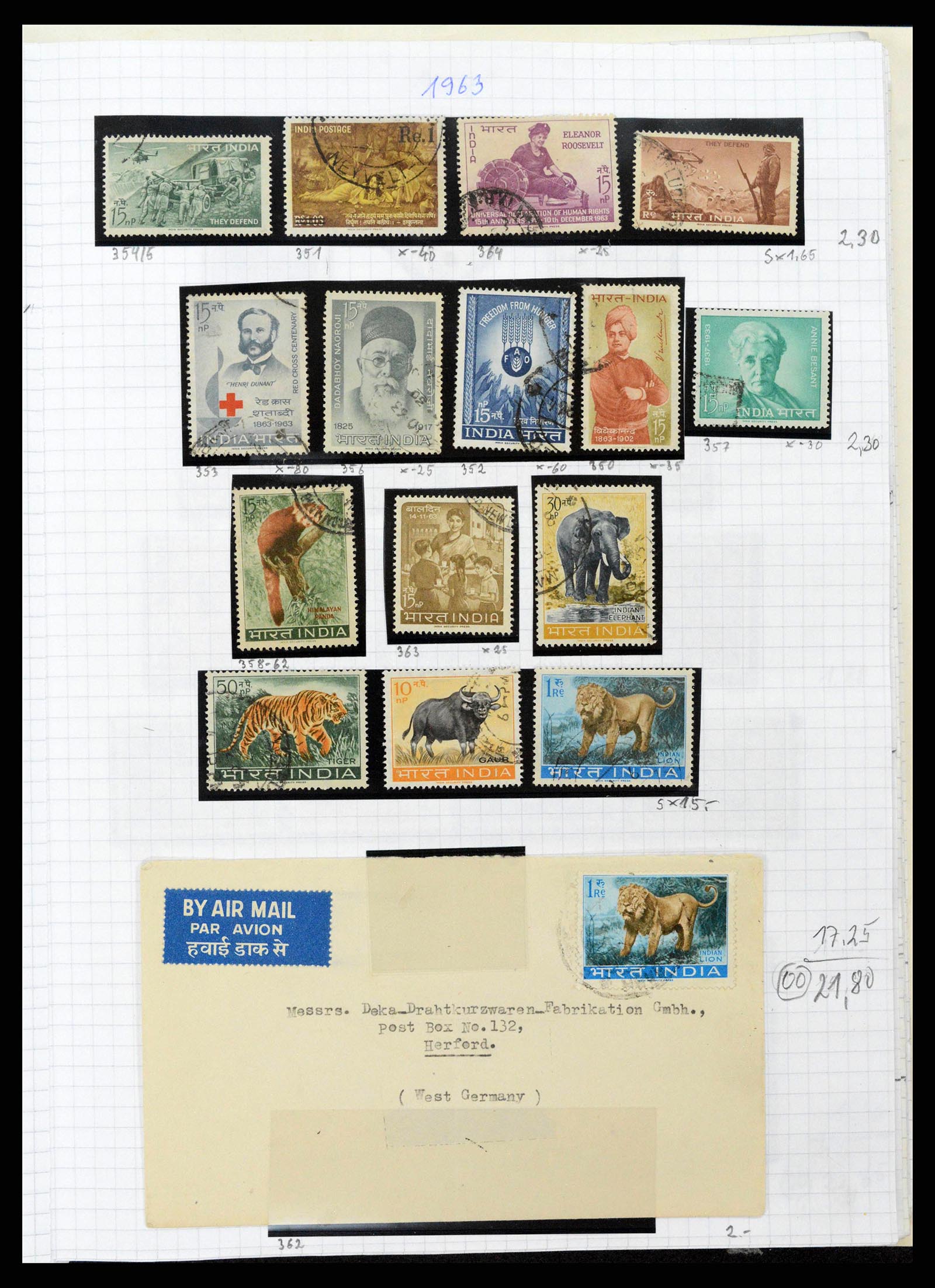 38879 0019 - Stamp collection 38879 India and Pakistan 1854-1975.
