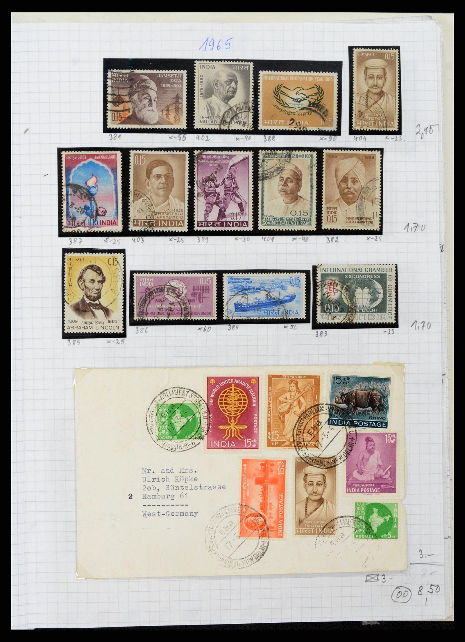 38879 0022 - Postzegelverzameling 38879 India en Pakistan 1854-1975.