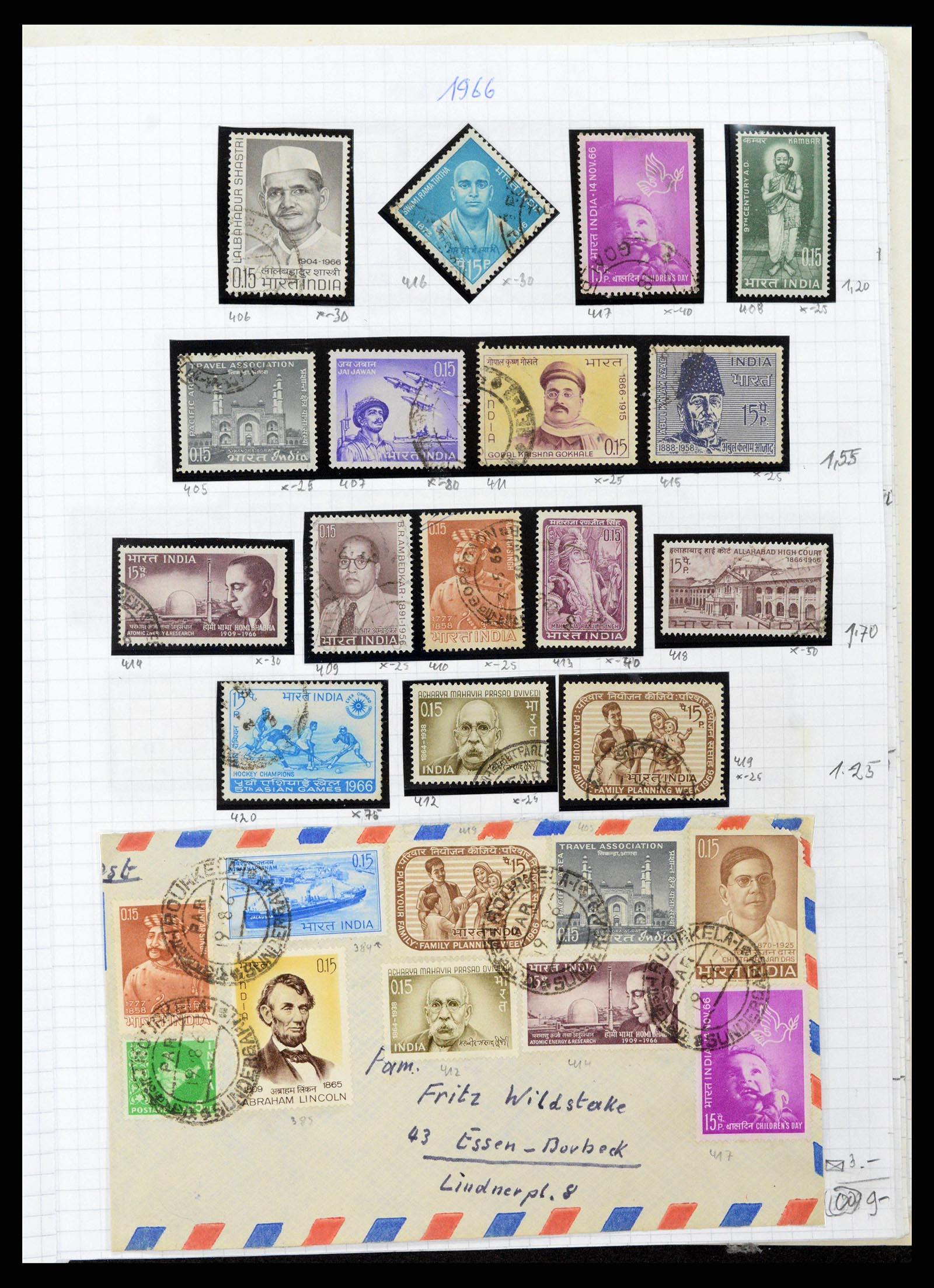 38879 0023 - Postzegelverzameling 38879 India en Pakistan 1854-1975.