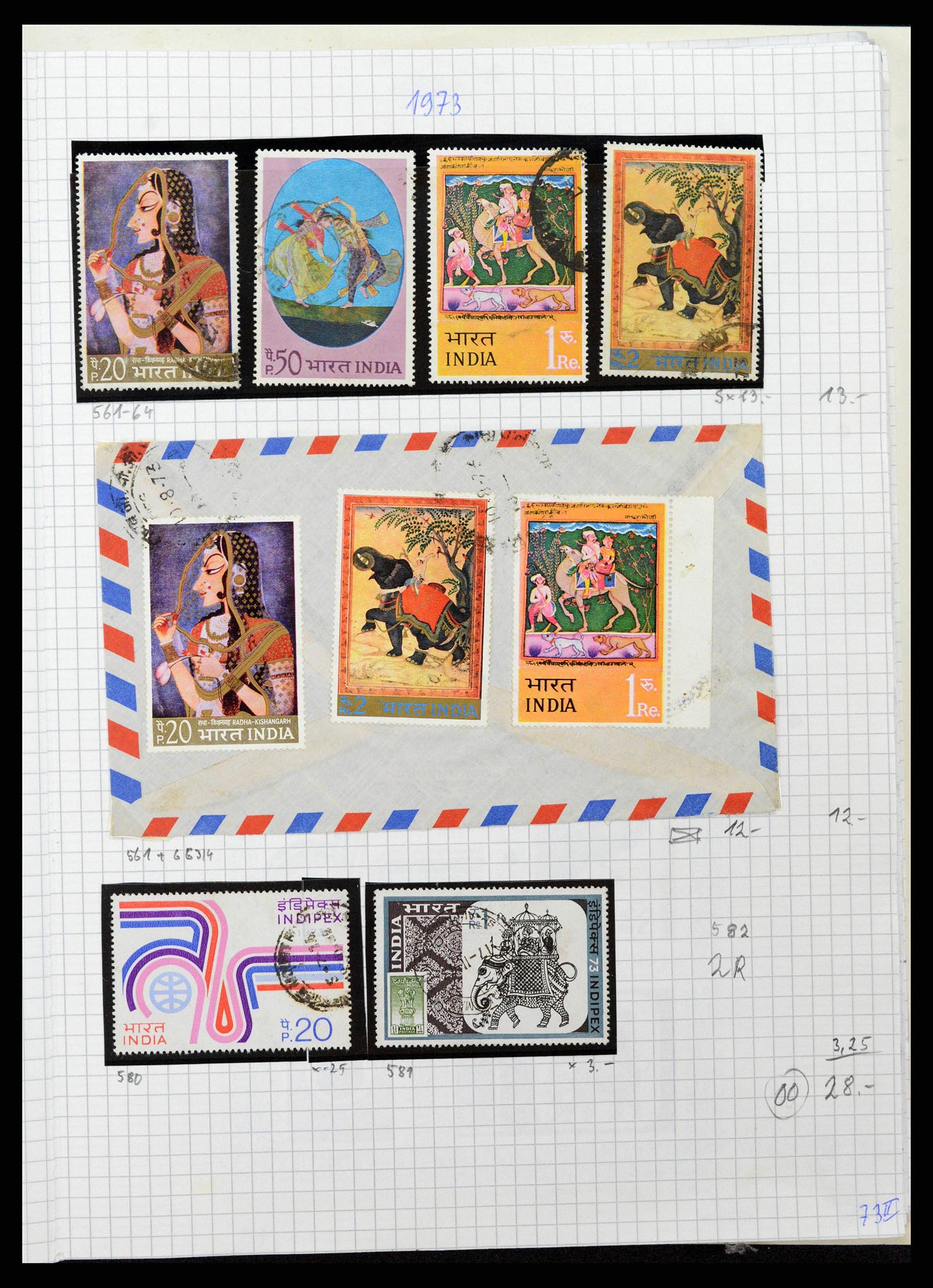 38879 0031 - Postzegelverzameling 38879 India en Pakistan 1854-1975.
