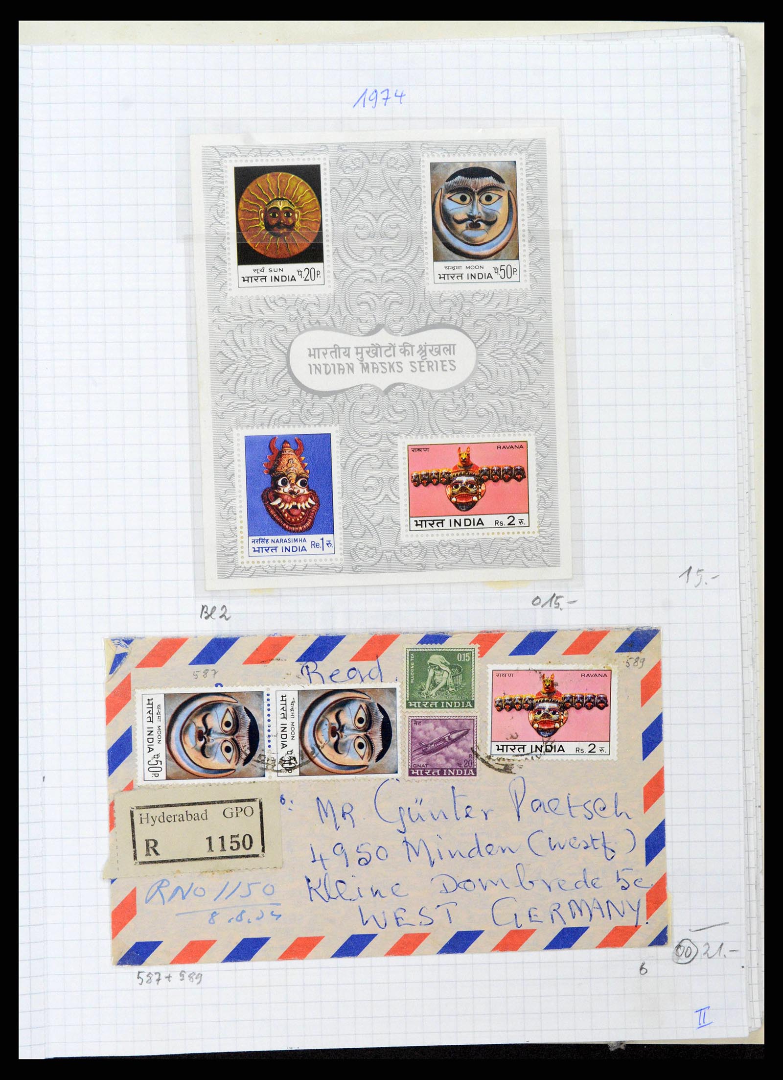 38879 0035 - Postzegelverzameling 38879 India en Pakistan 1854-1975.