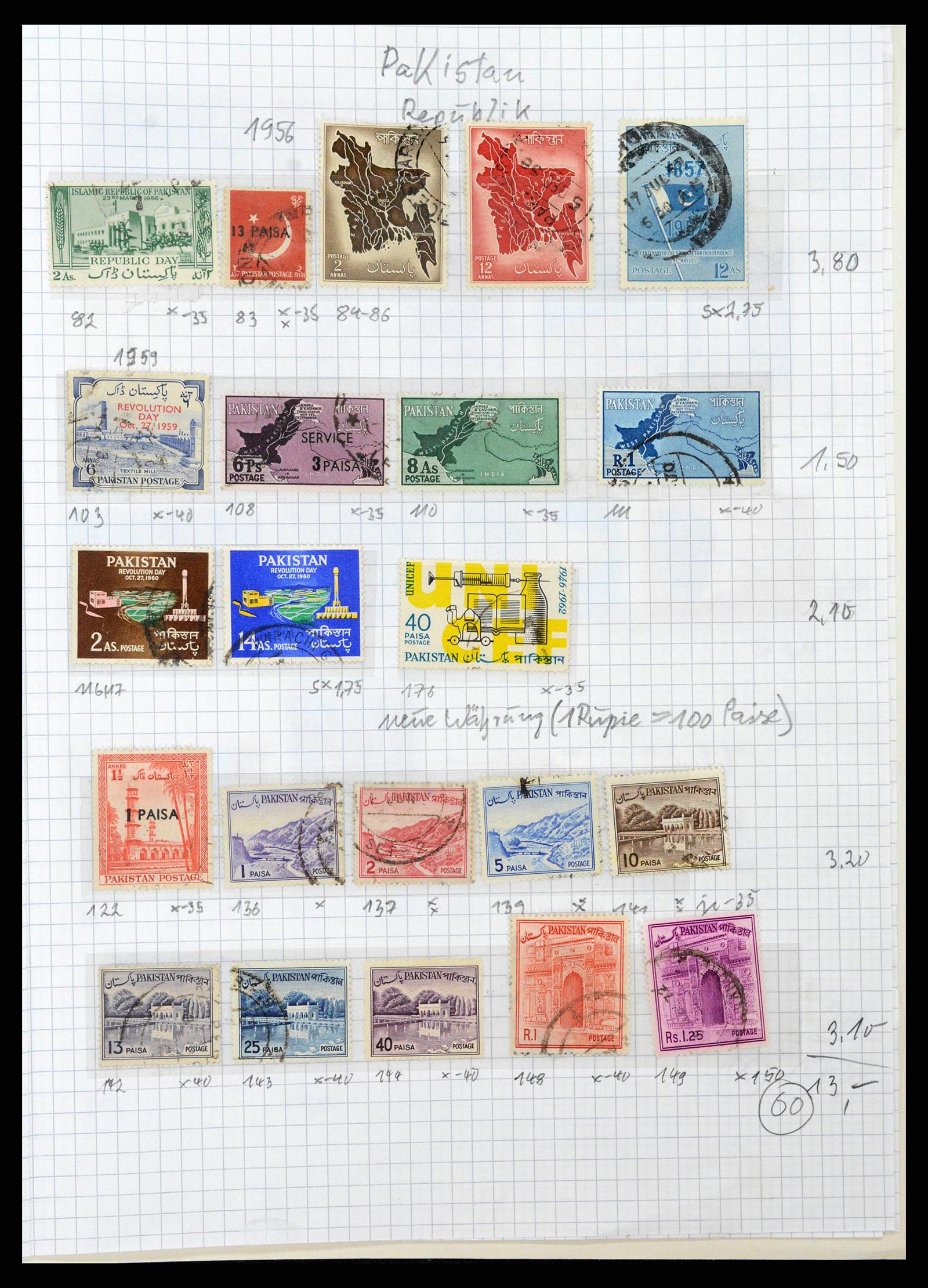 38879 0071 - Postzegelverzameling 38879 India en Pakistan 1854-1975.
