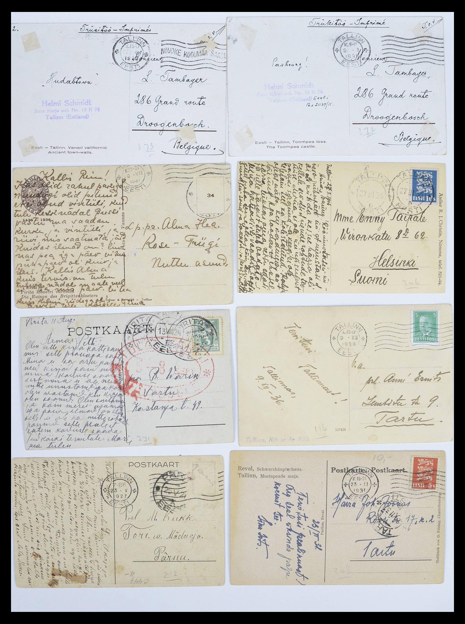 38881 0006 - Stamp collection 38881 Estonia picture postcards 1918-1940.
