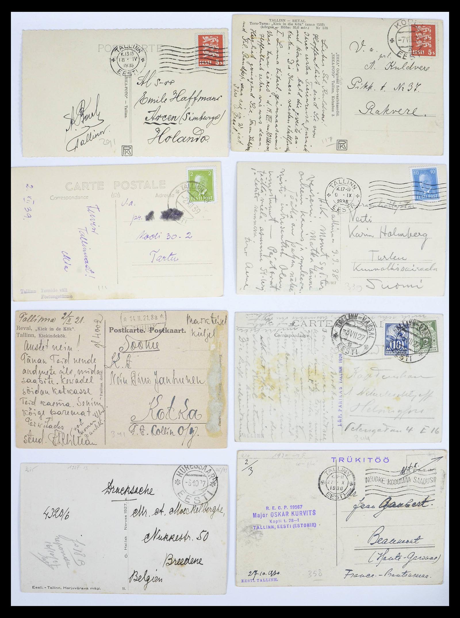 38881 0008 - Stamp collection 38881 Estonia picture postcards 1918-1940.