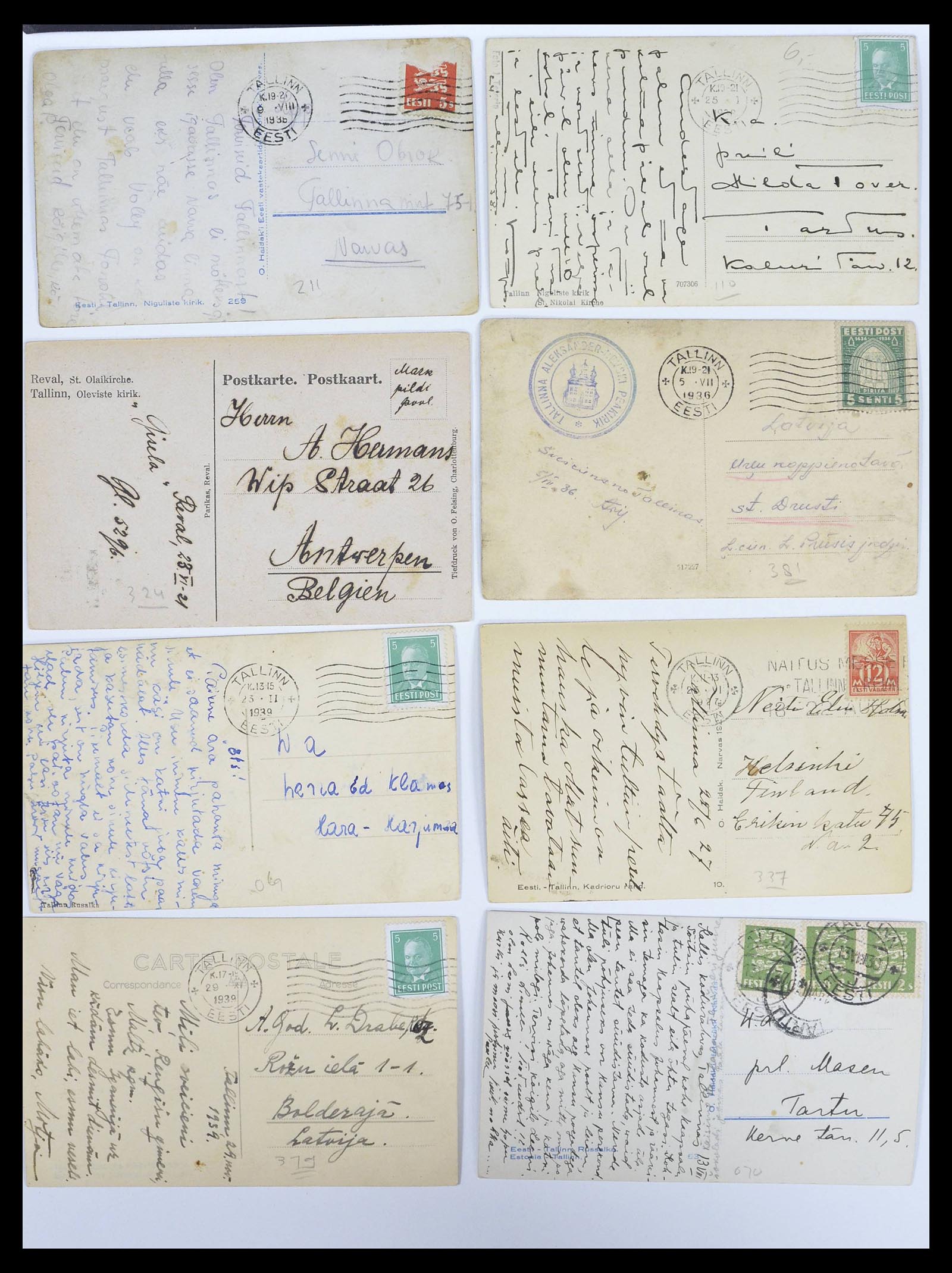 38881 0012 - Stamp collection 38881 Estonia picture postcards 1918-1940.