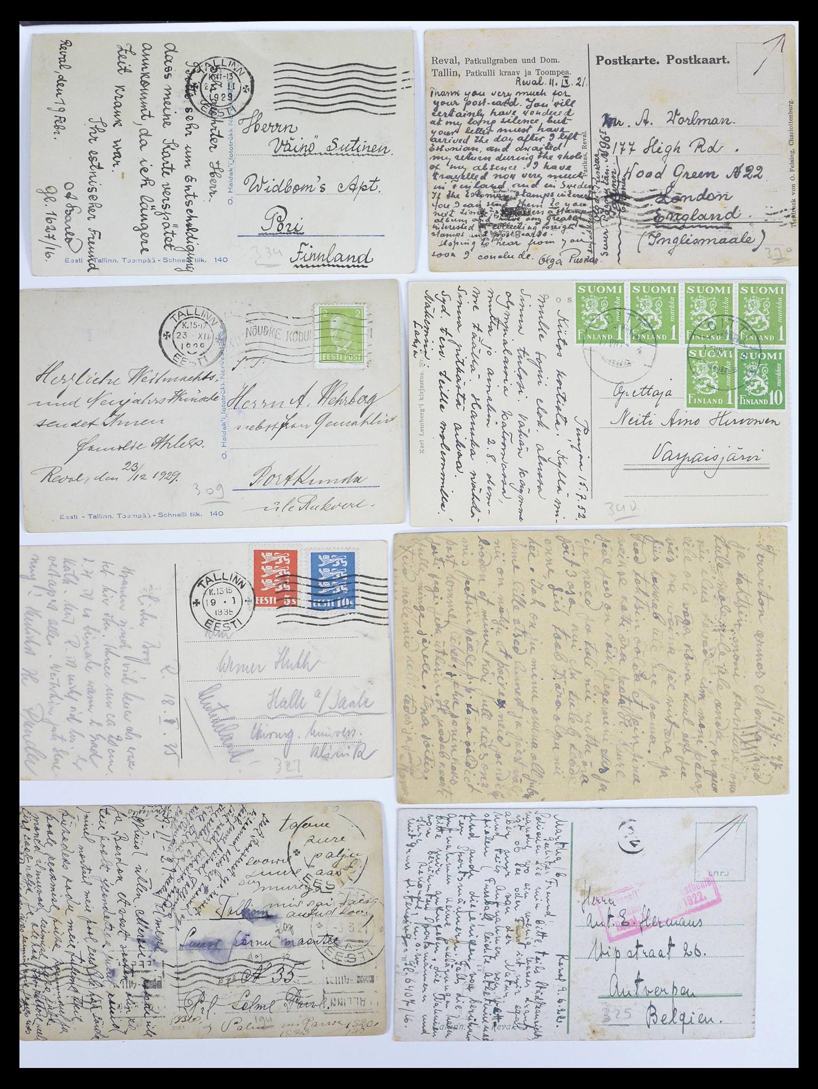 38881 0046 - Stamp collection 38881 Estonia picture postcards 1918-1940.
