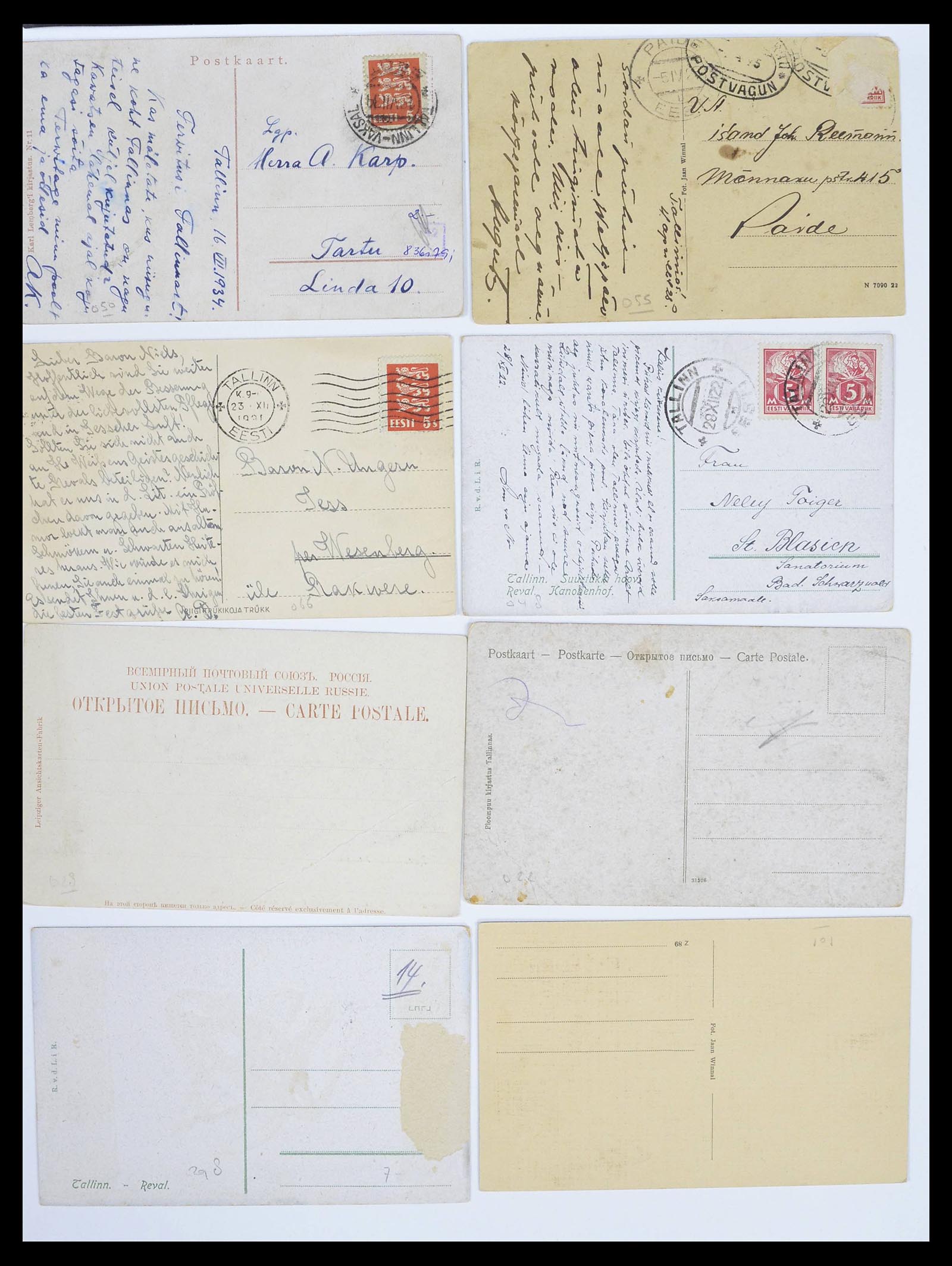38881 0058 - Stamp collection 38881 Estonia picture postcards 1918-1940.