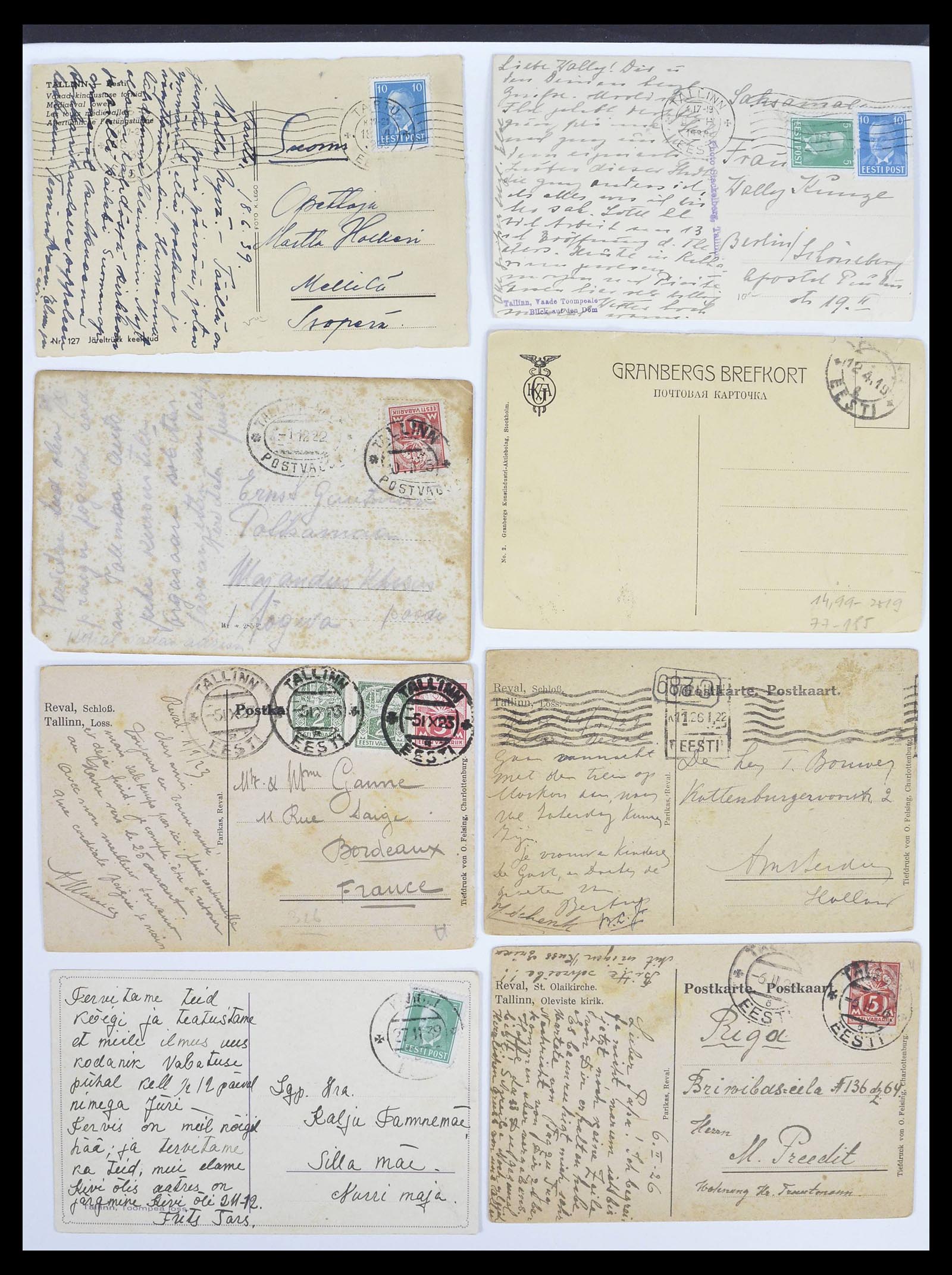 38881 0124 - Stamp collection 38881 Estonia picture postcards 1918-1940.