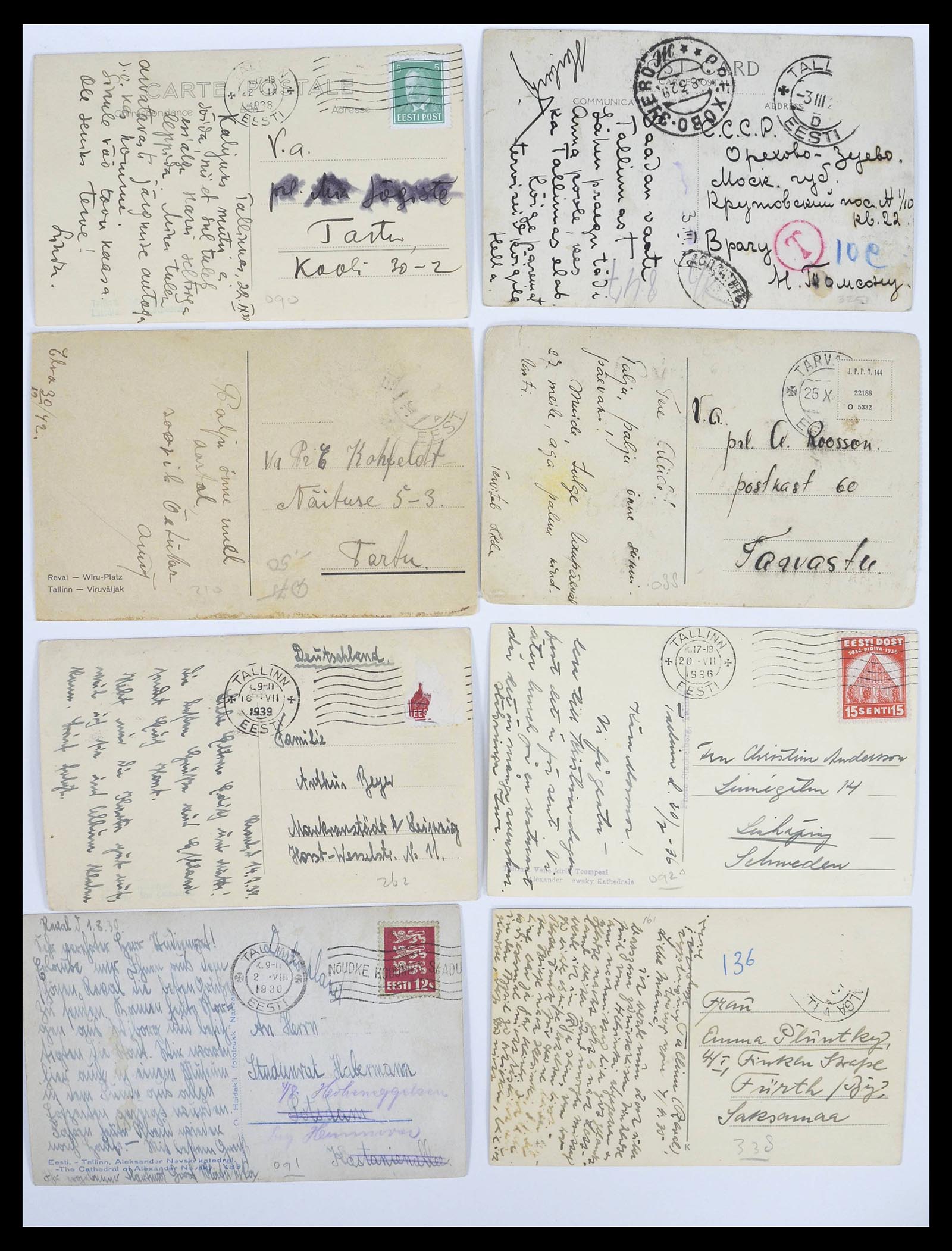 38881 0130 - Stamp collection 38881 Estonia picture postcards 1918-1940.