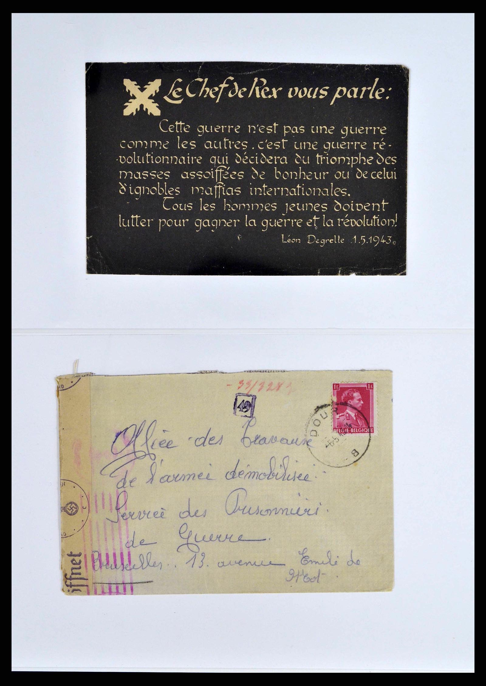 38882 0007 - Postzegelverzameling 38882 België 1940-1945.