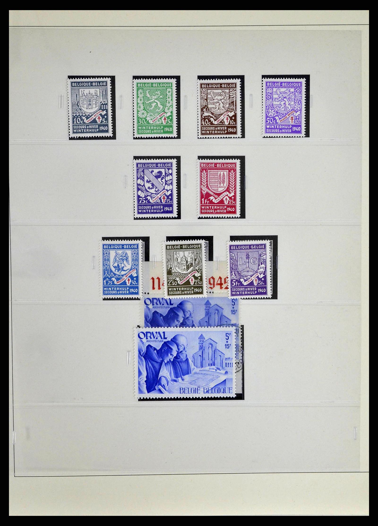 38882 0012 - Stamp collection 38882 Belgium 1940-1945.