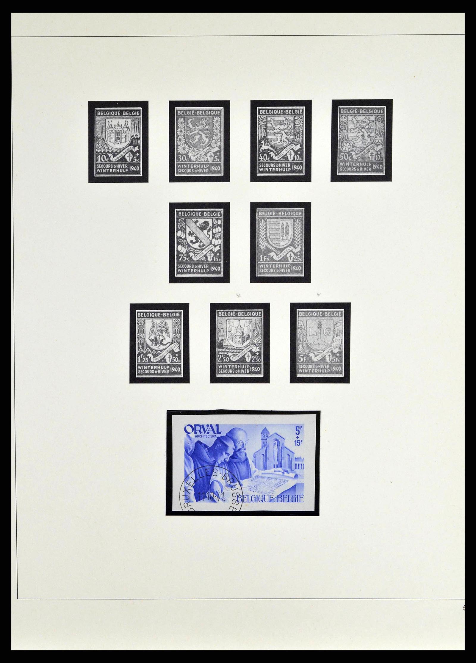 38882 0015 - Stamp collection 38882 Belgium 1940-1945.