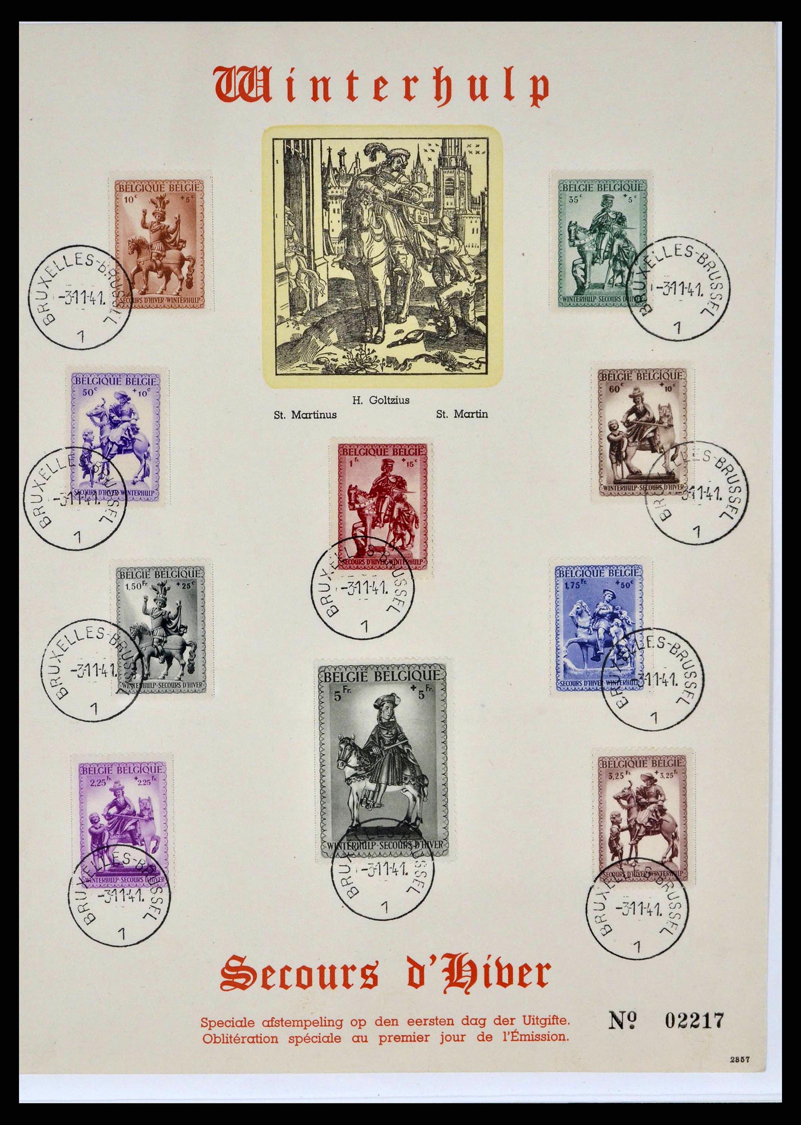 38882 0032 - Stamp collection 38882 Belgium 1940-1945.
