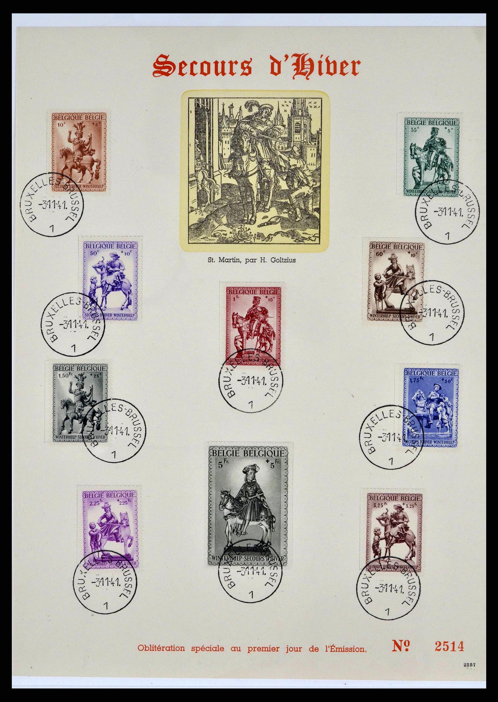 38882 0033 - Stamp collection 38882 Belgium 1940-1945.