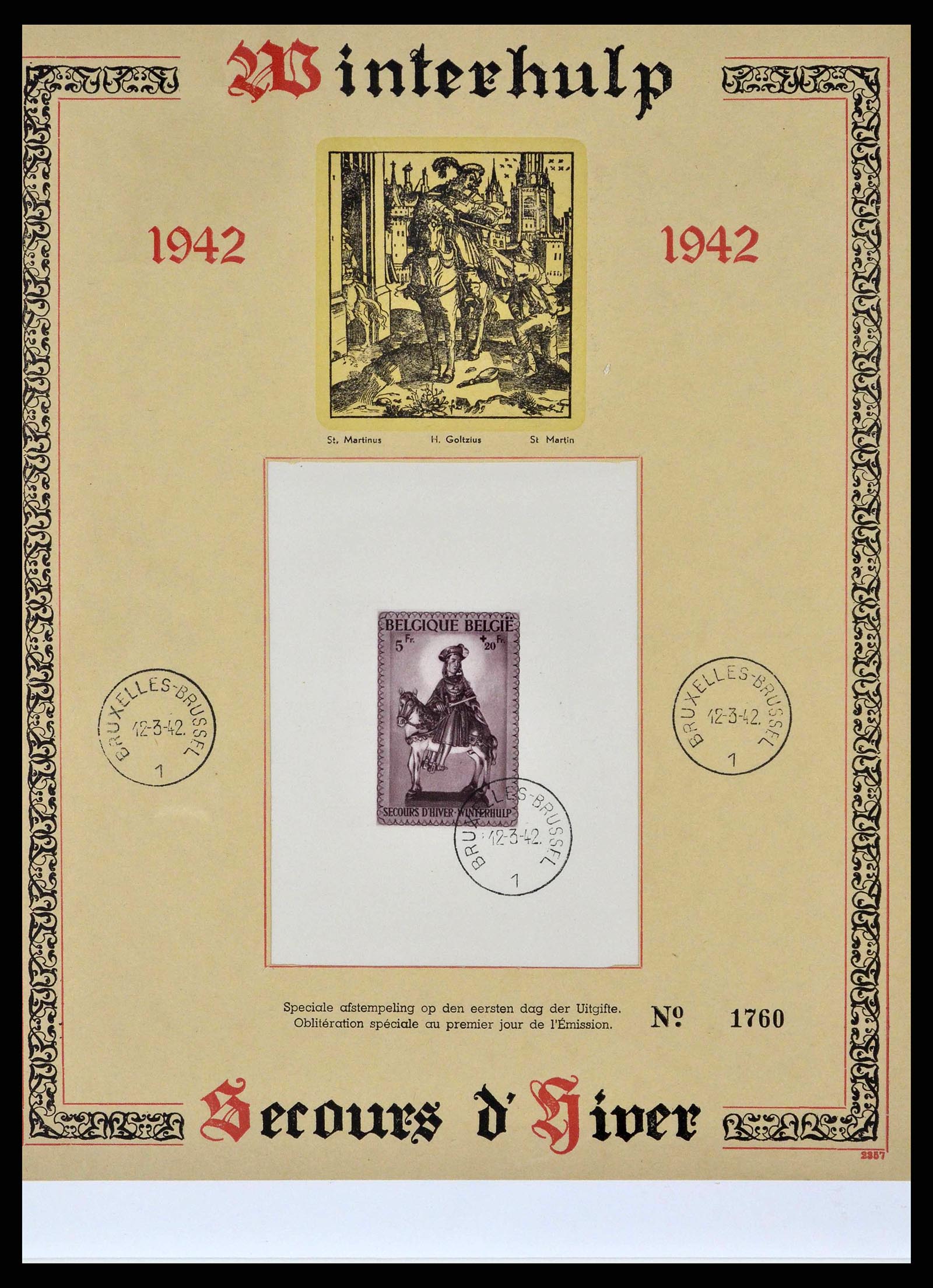 38882 0036 - Stamp collection 38882 Belgium 1940-1945.