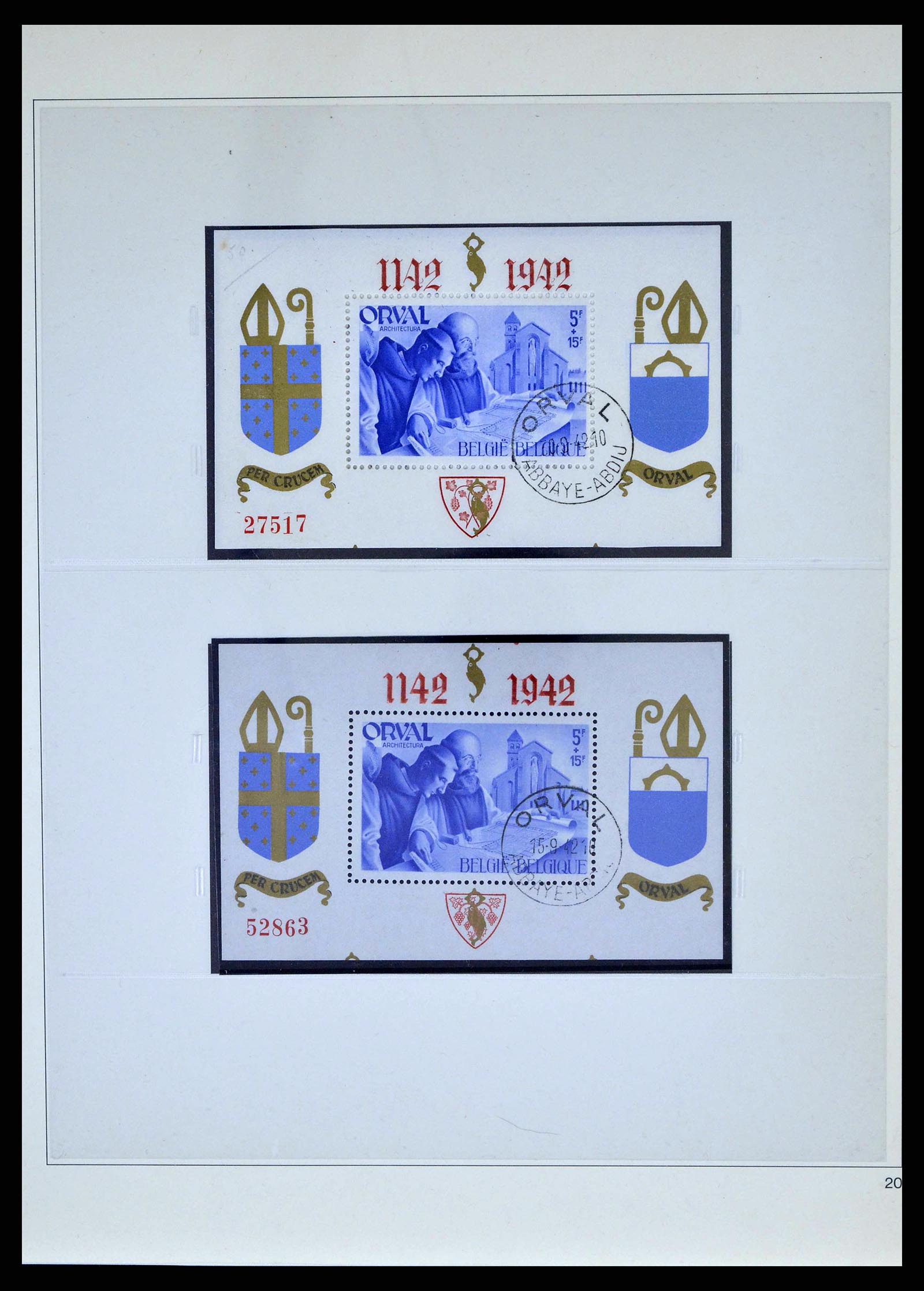 38882 0053 - Stamp collection 38882 Belgium 1940-1945.