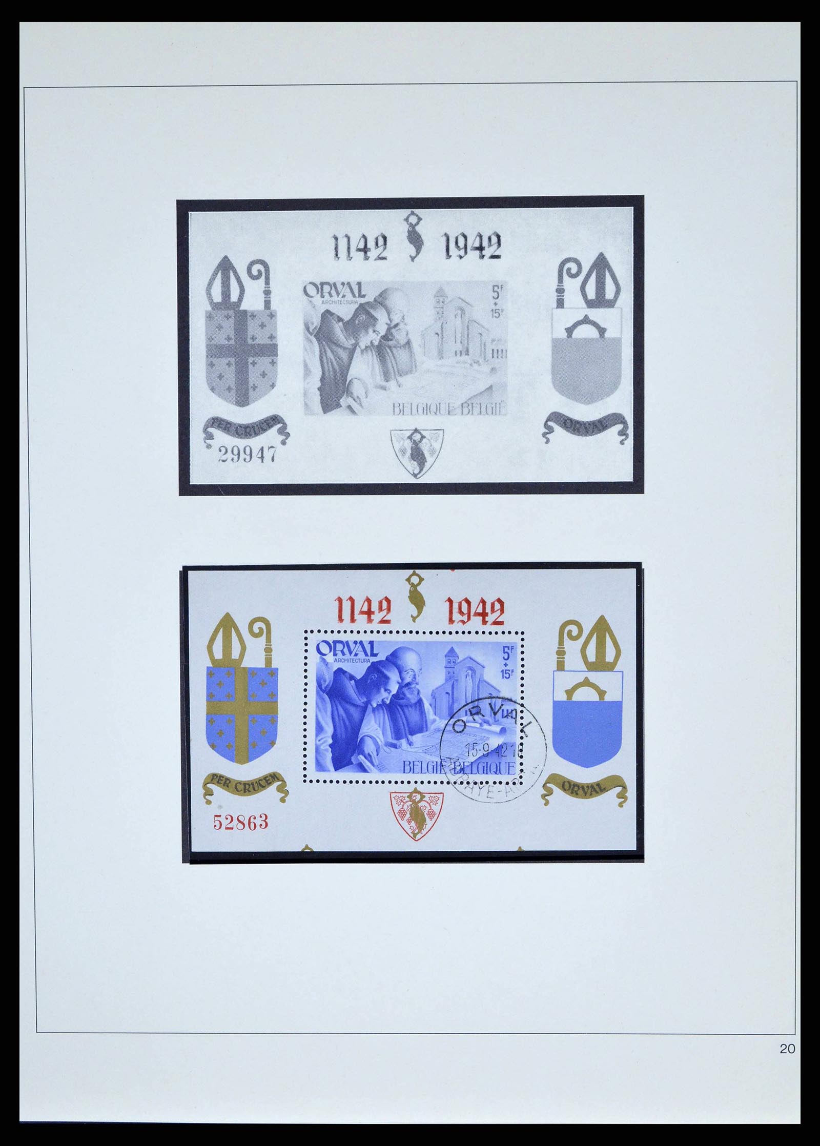 38882 0054 - Stamp collection 38882 Belgium 1940-1945.