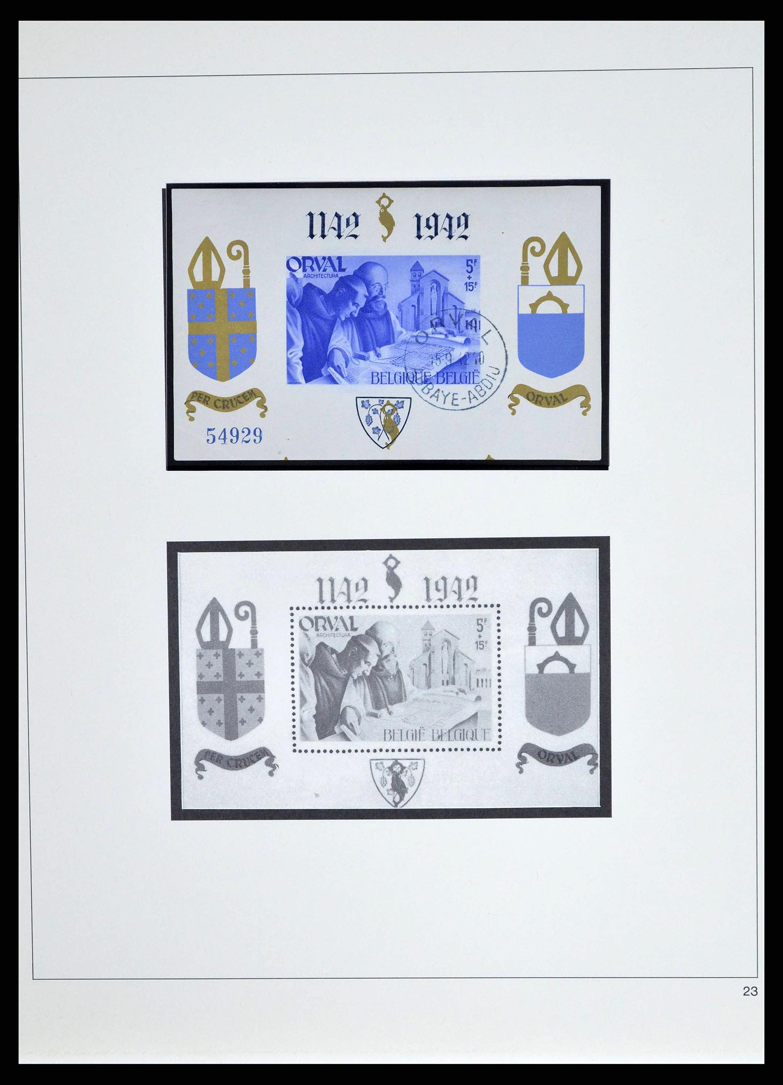 38882 0058 - Stamp collection 38882 Belgium 1940-1945.