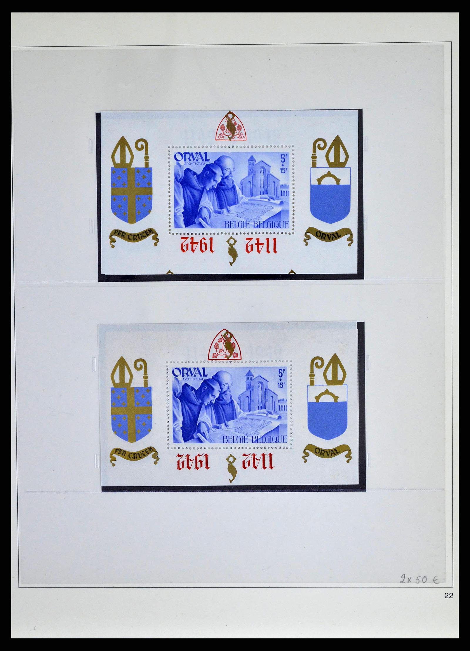 38882 0059 - Stamp collection 38882 Belgium 1940-1945.