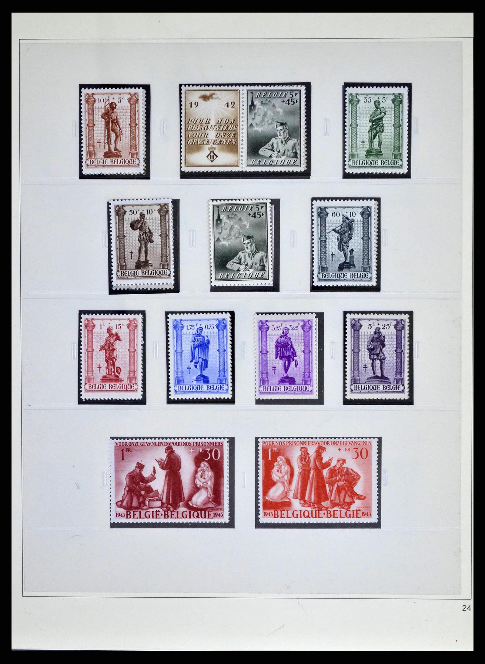 38882 0060 - Stamp collection 38882 Belgium 1940-1945.