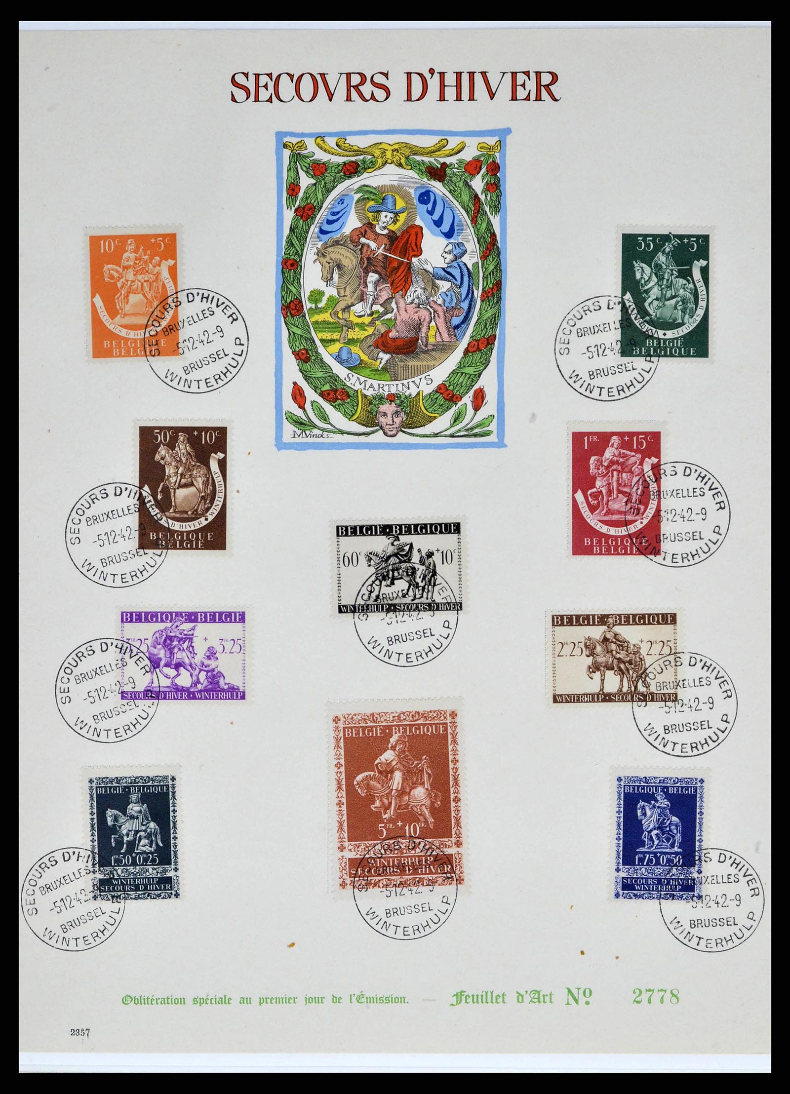 38882 0063 - Postzegelverzameling 38882 België 1940-1945.