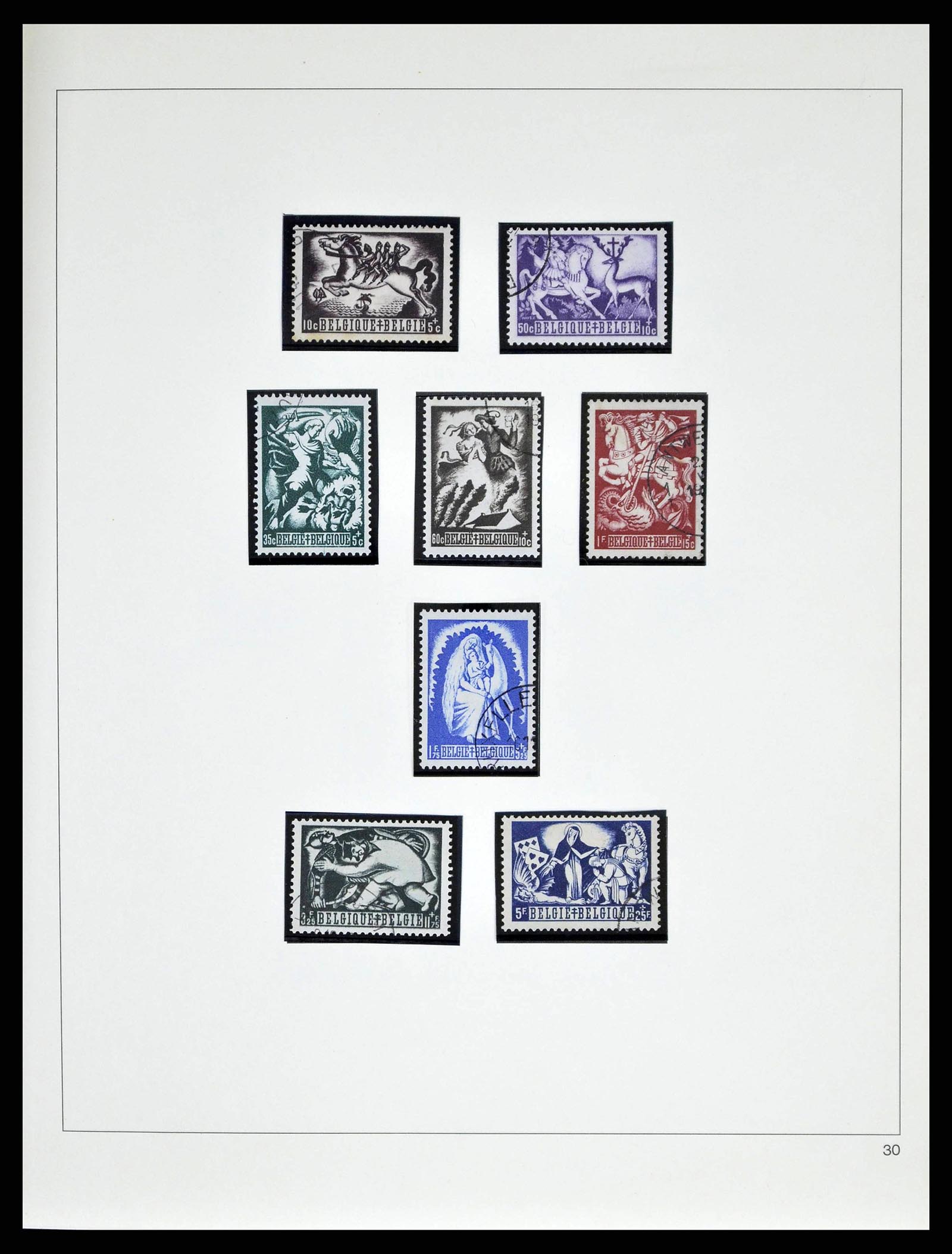 38882 0082 - Stamp collection 38882 Belgium 1940-1945.