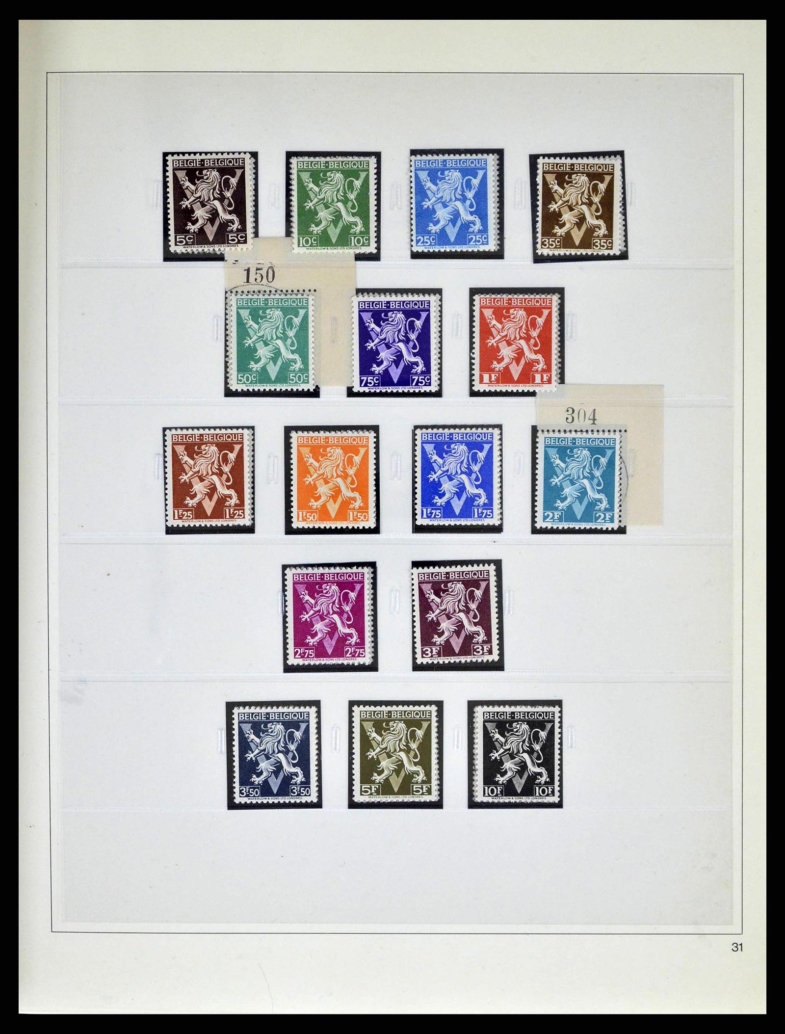 38882 0083 - Stamp collection 38882 Belgium 1940-1945.