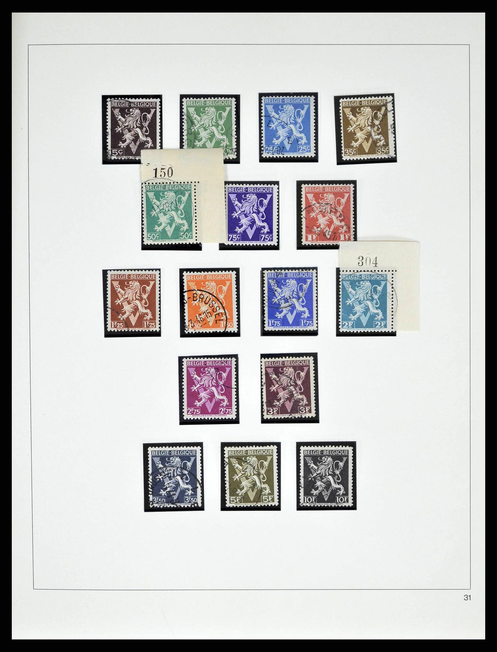 38882 0084 - Stamp collection 38882 Belgium 1940-1945.