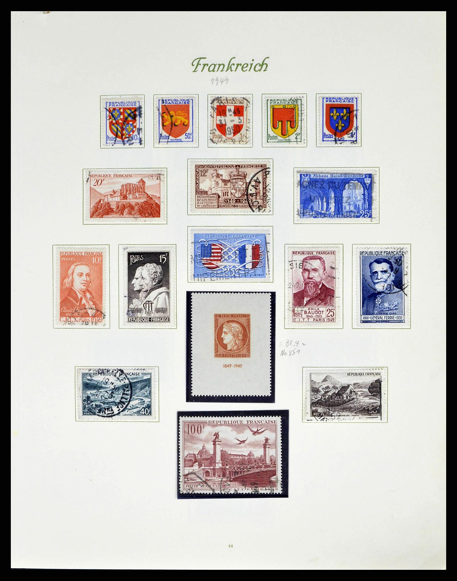 38886 0054 - Postzegelverzameling 38886 Frankrijk 1849-1971.