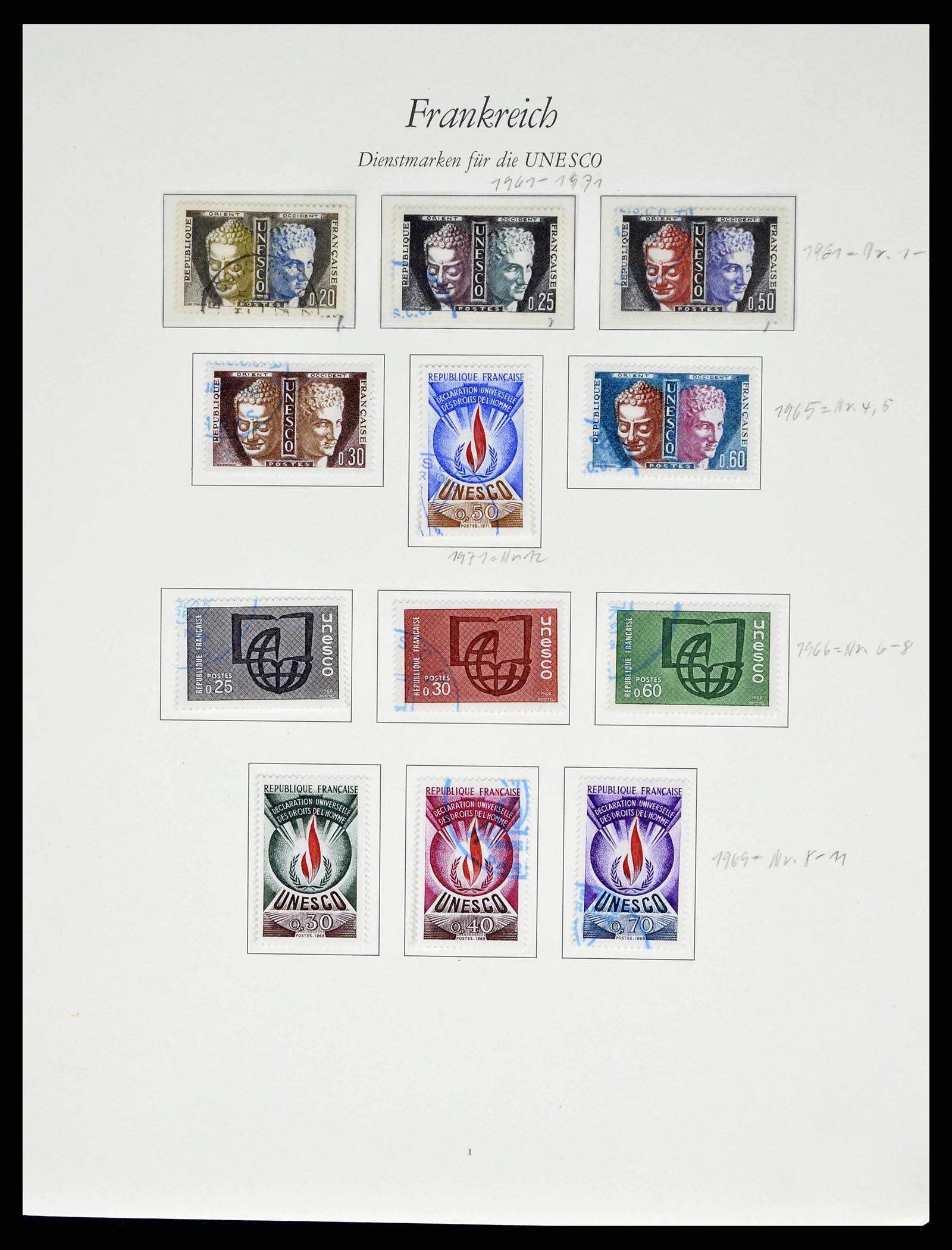 38886 0156 - Postzegelverzameling 38886 Frankrijk 1849-1971.