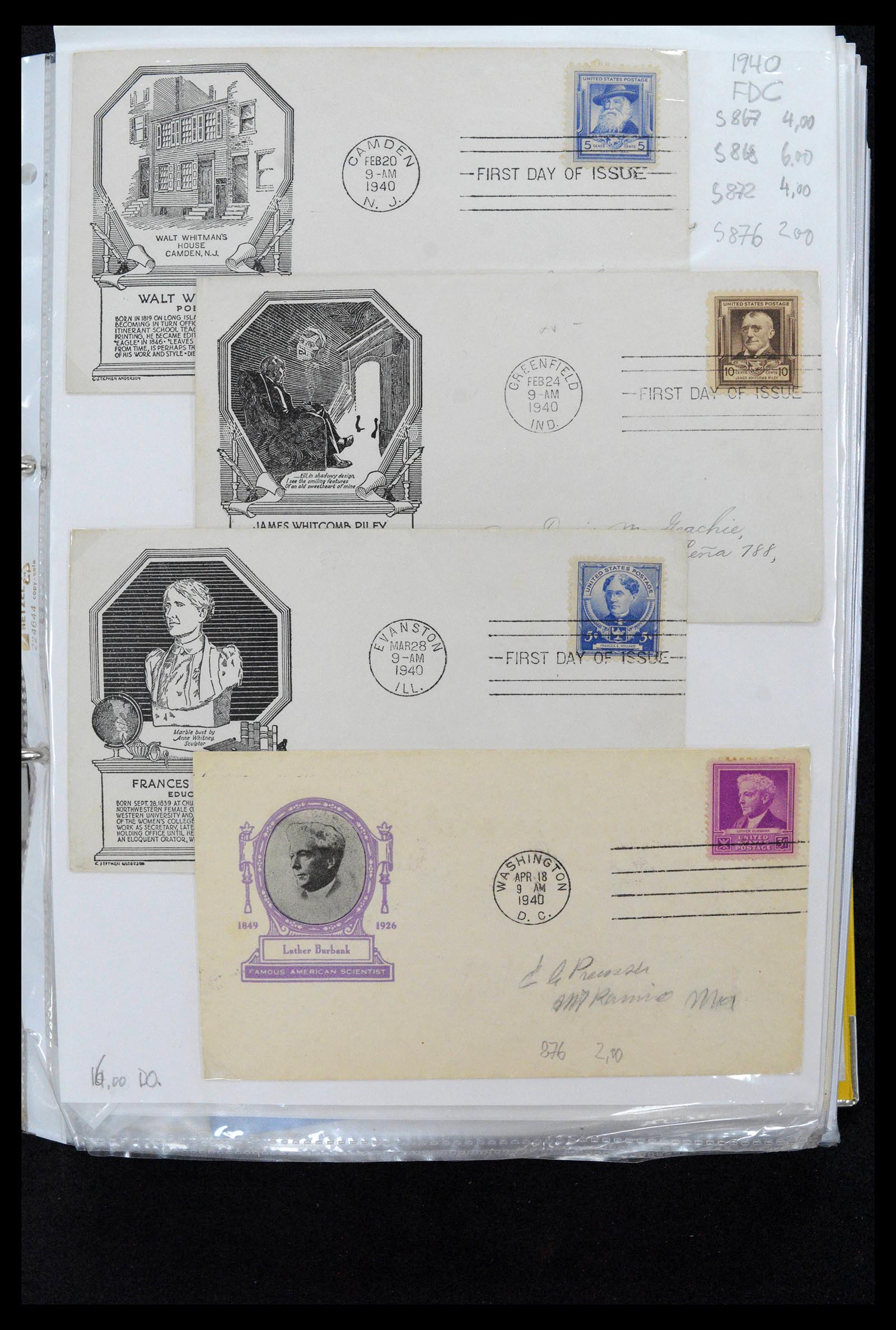 38888 0038 - Stamp collection 38888 USA 1851-1990.